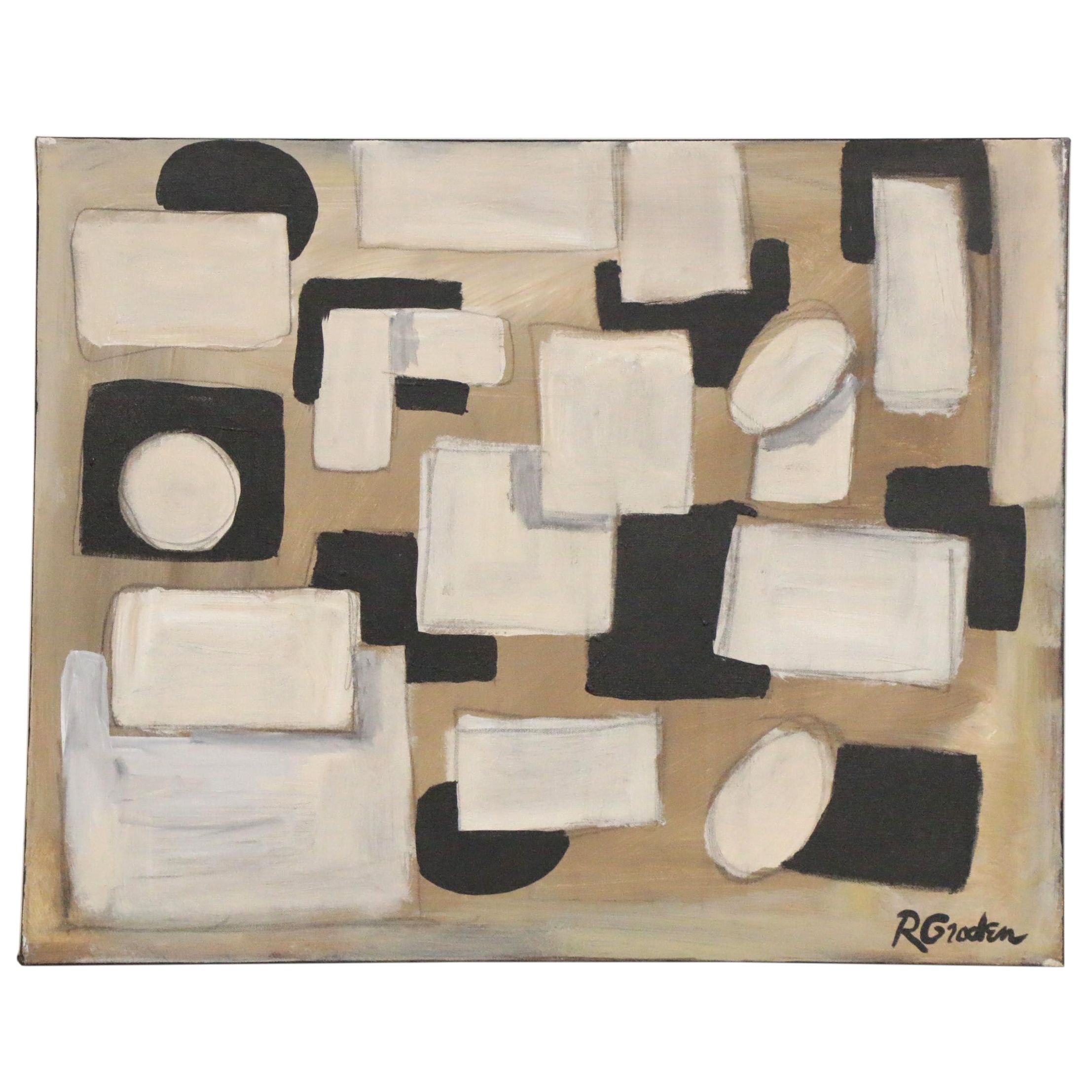 Randy Groden Mixed Media Painting "Trasimeno," 21st Century