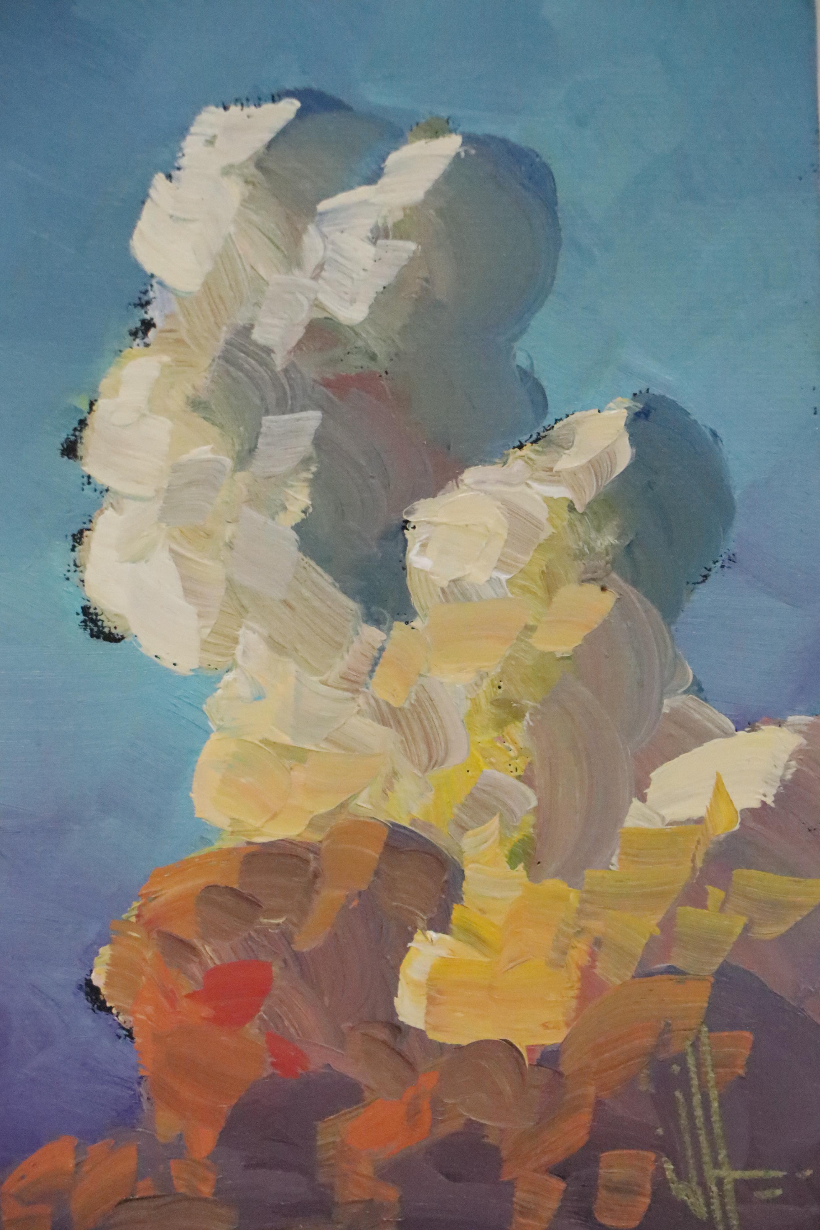 William Hawkins Oil Painting of Billowing Clouds, 21st Century