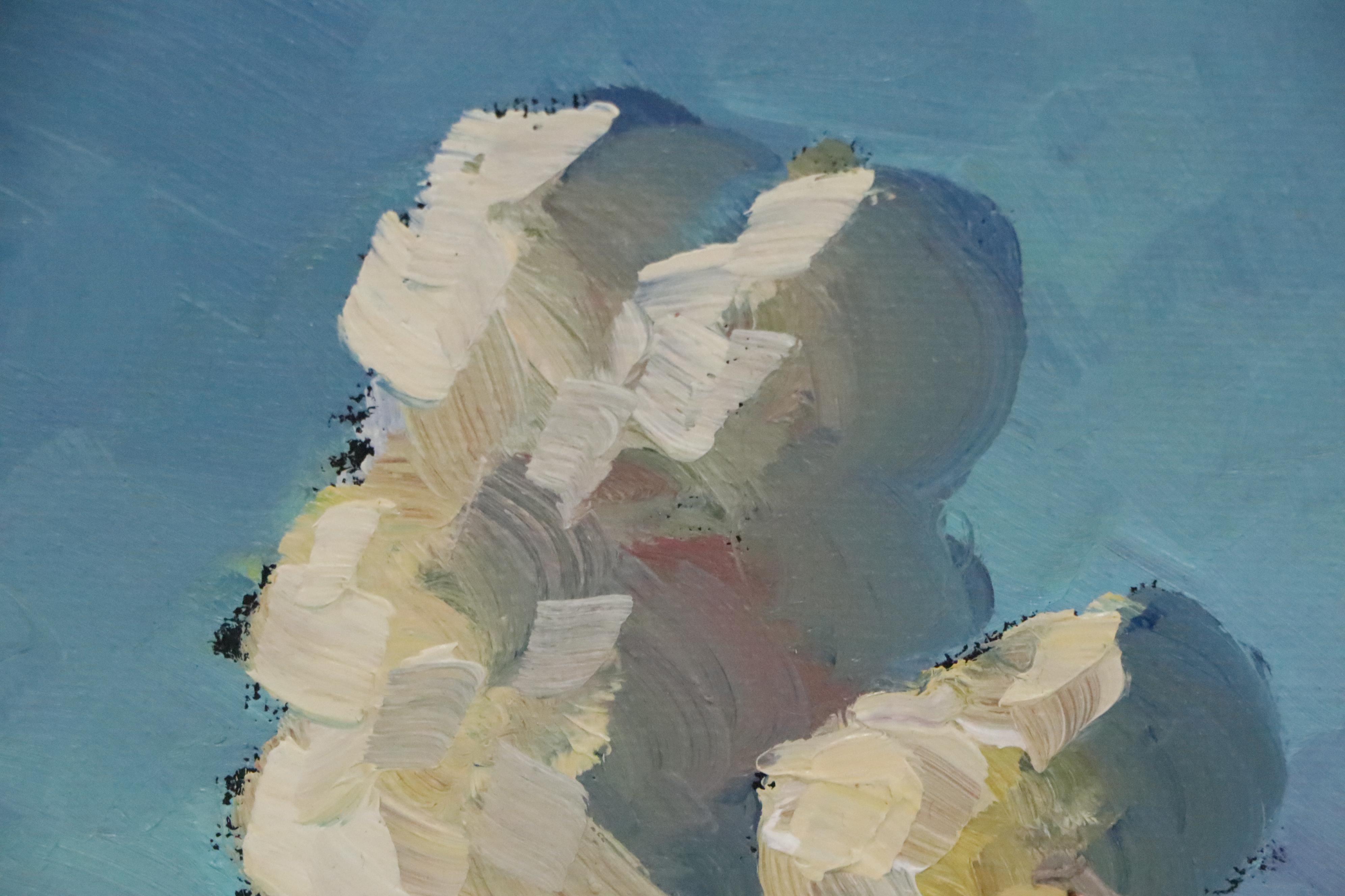 William Hawkins Oil Painting of Billowing Clouds, 21st Century