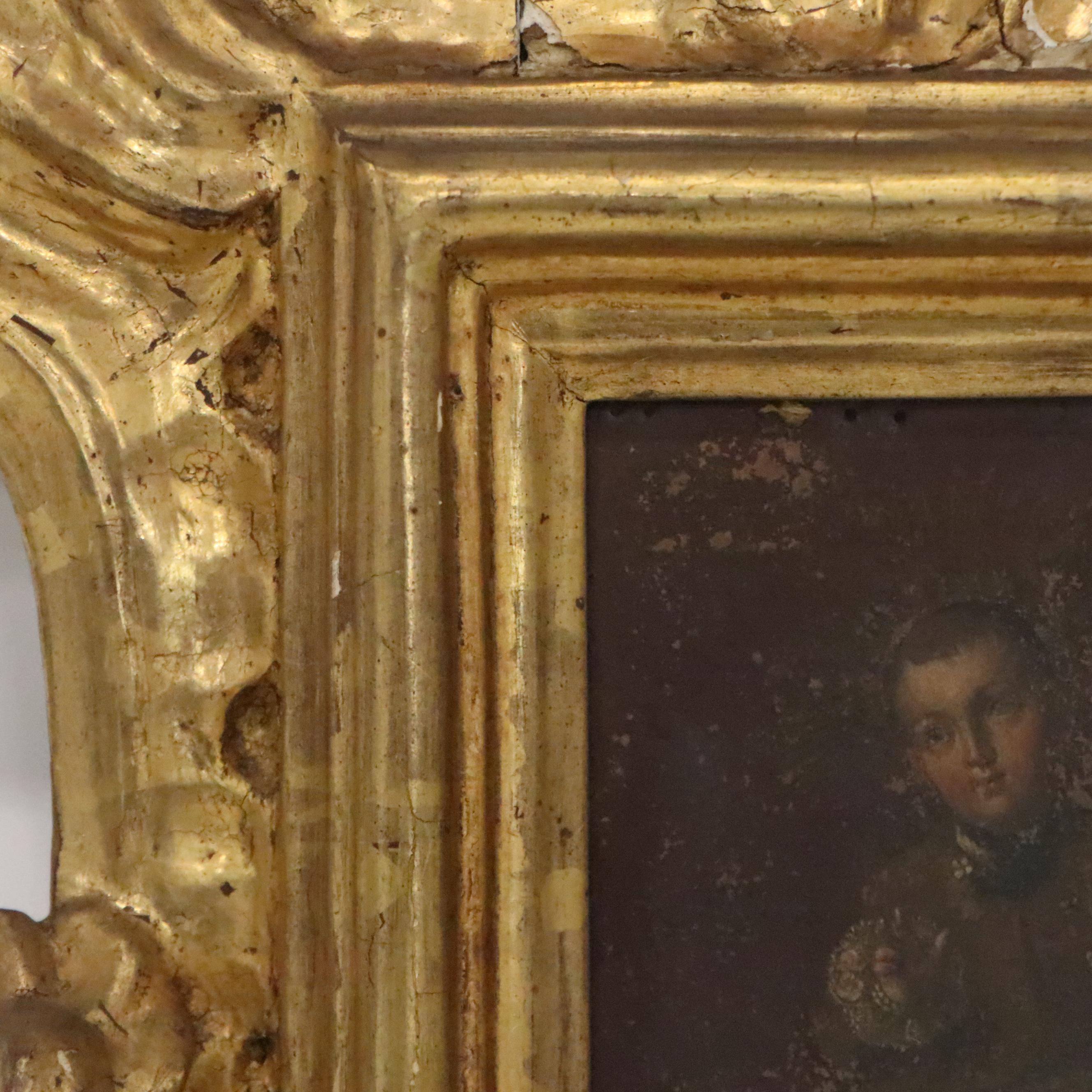 Cuzco School Style Oil Painting of Baby Jesus, 19th Century