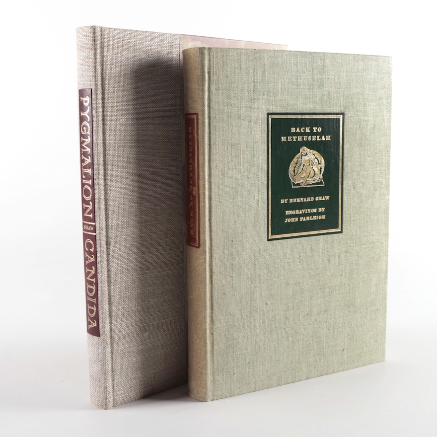 Illustrated Signed "Pygmalion and Candida" with "Back to Methuselah" by Shaw