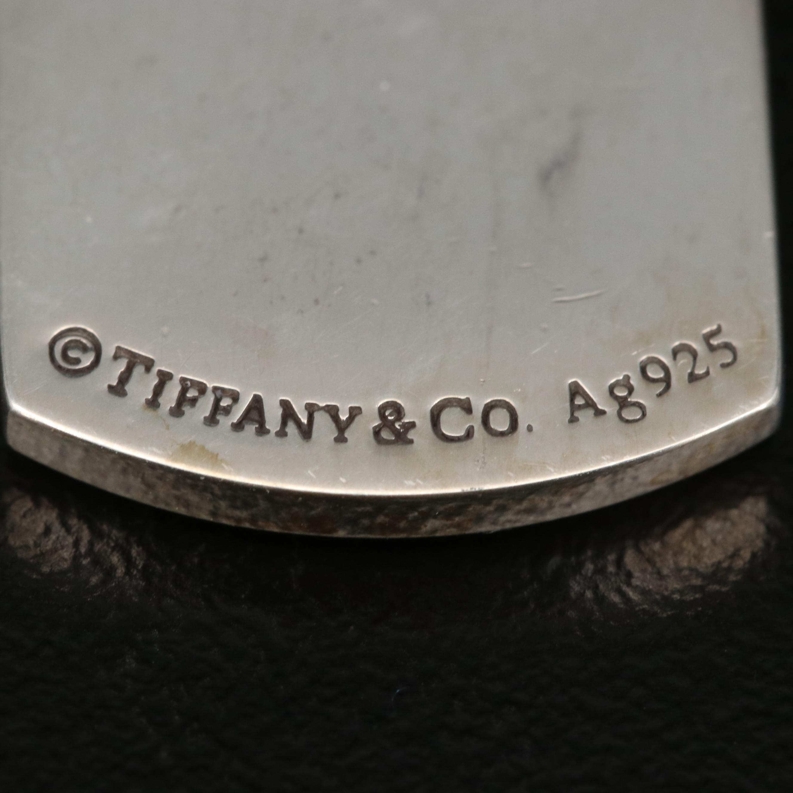 Tiffany & Co. Sterling Silver "Tiffany 1837" Maker's ID Tag Pendant Necklace