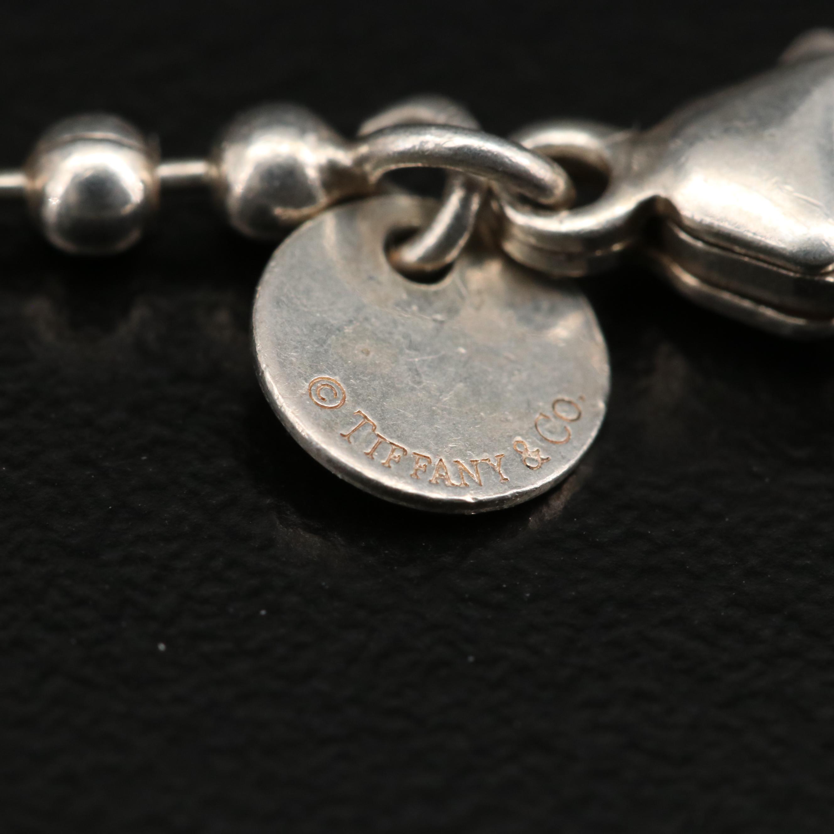 Tiffany & Co. Sterling Silver "Tiffany 1837" Maker's ID Tag Pendant Necklace