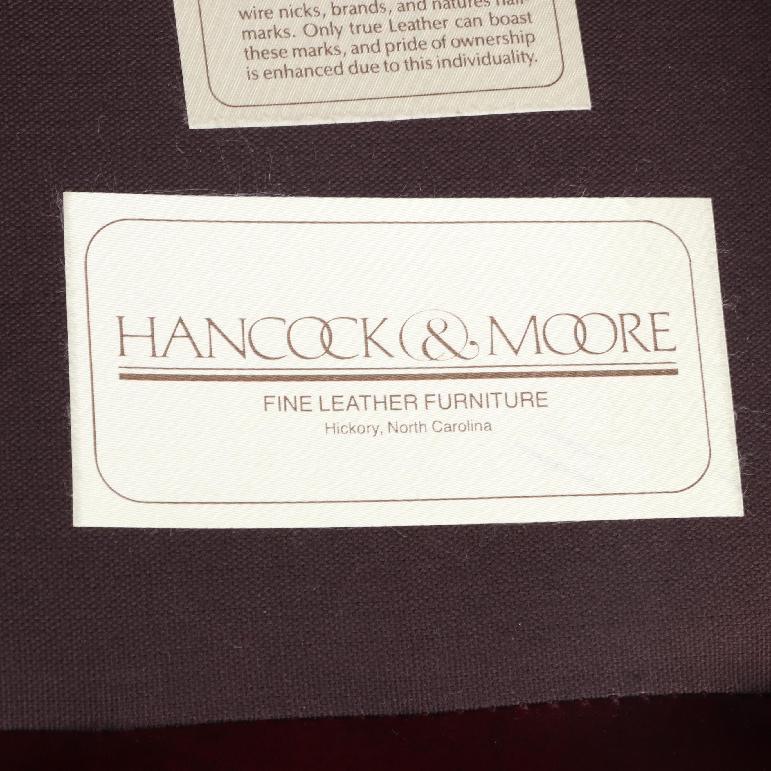 Hancock & Moore Button-Tufted and Brass-Tacked Leather Club Chair and Ottoman