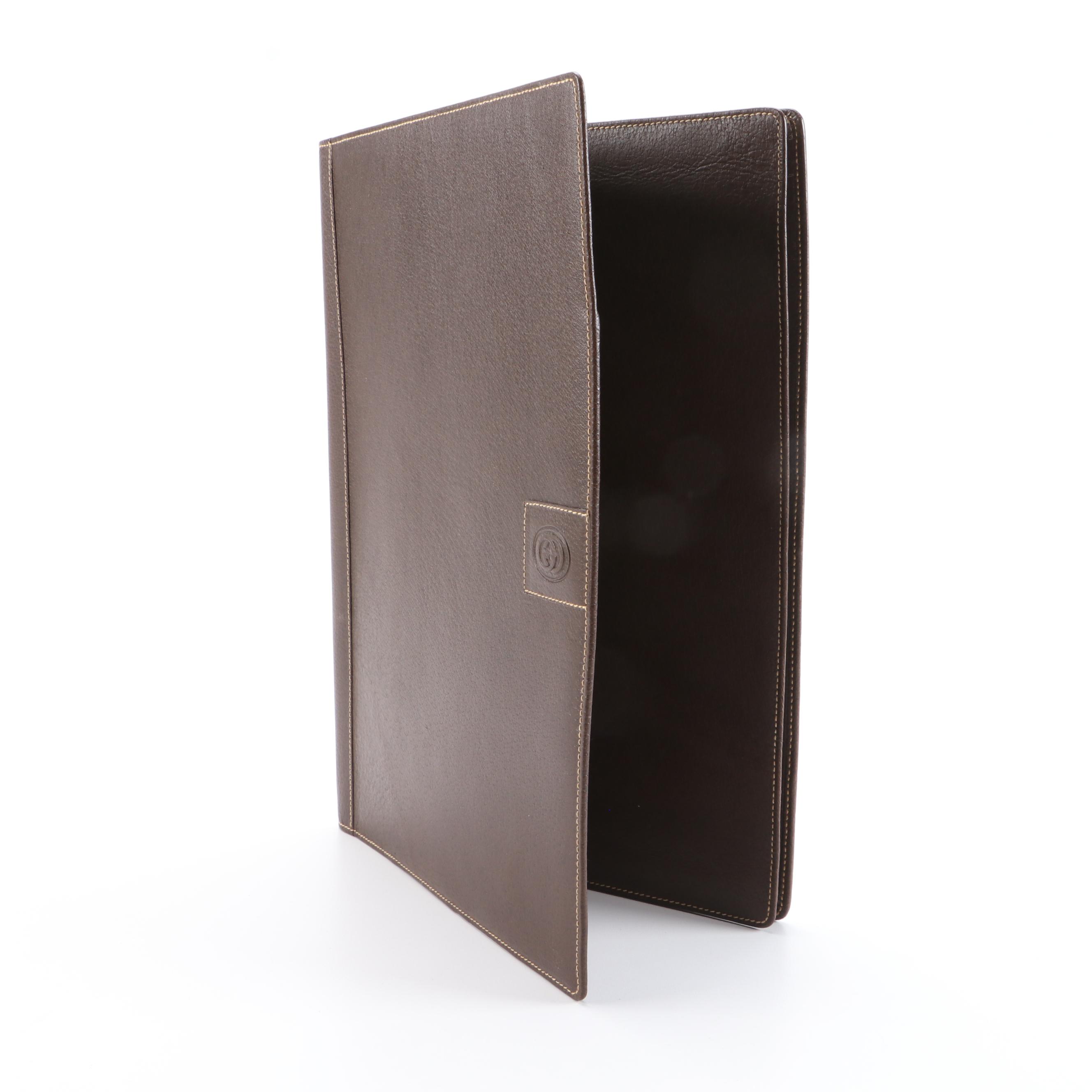 Gucci GG Portfolio Document Case in Brown Leather