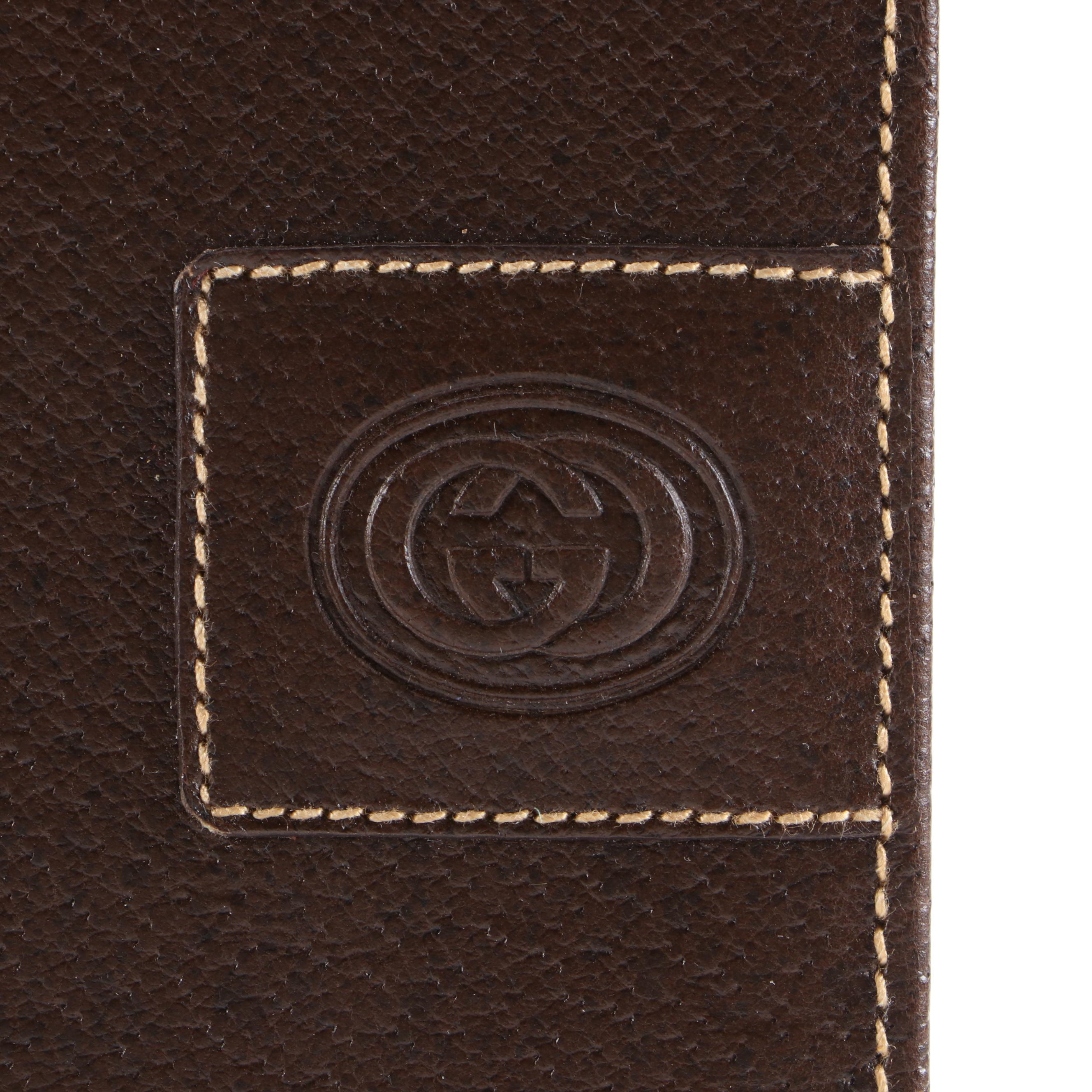 Gucci GG Portfolio Document Case in Brown Leather