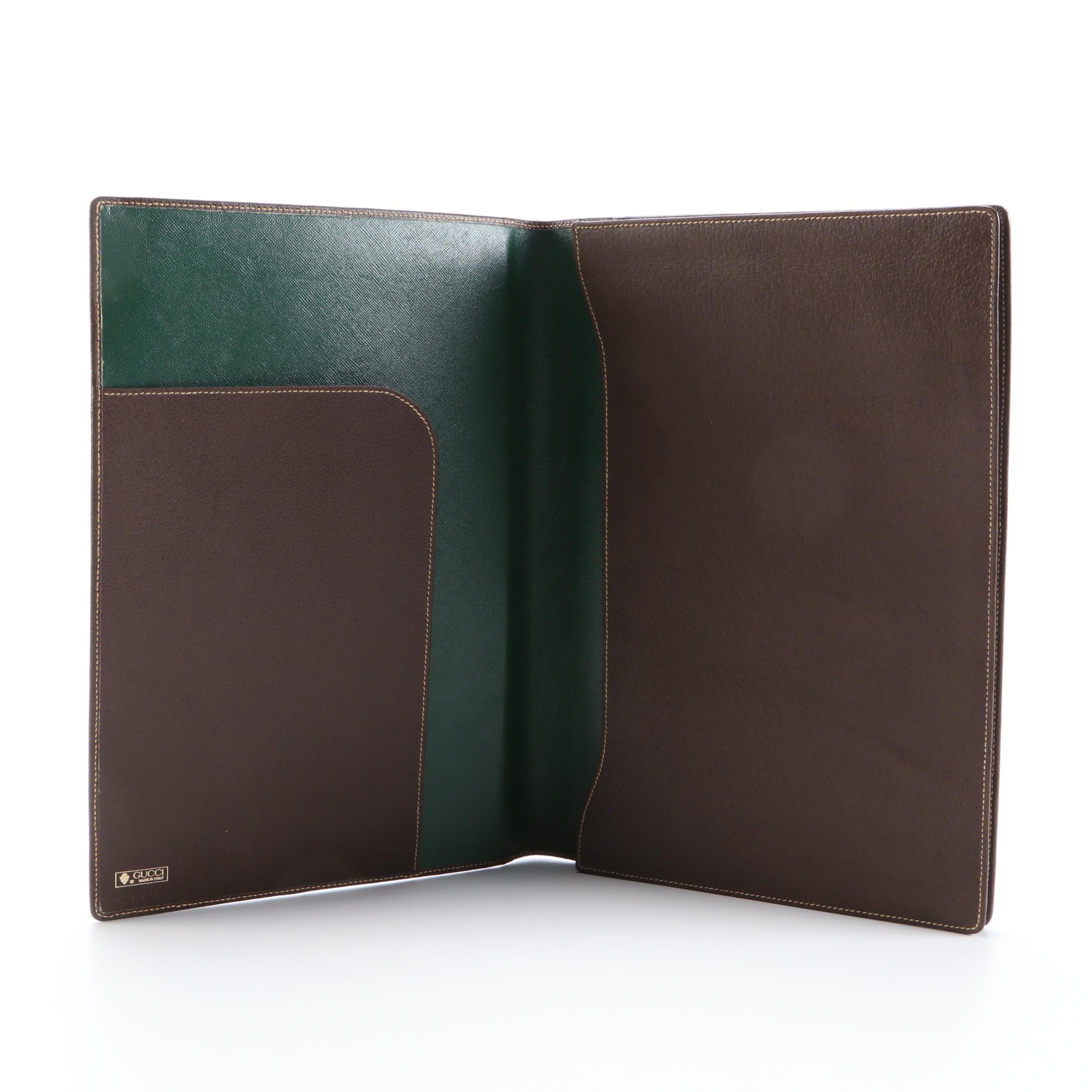 Gucci GG Portfolio Document Case in Brown Leather