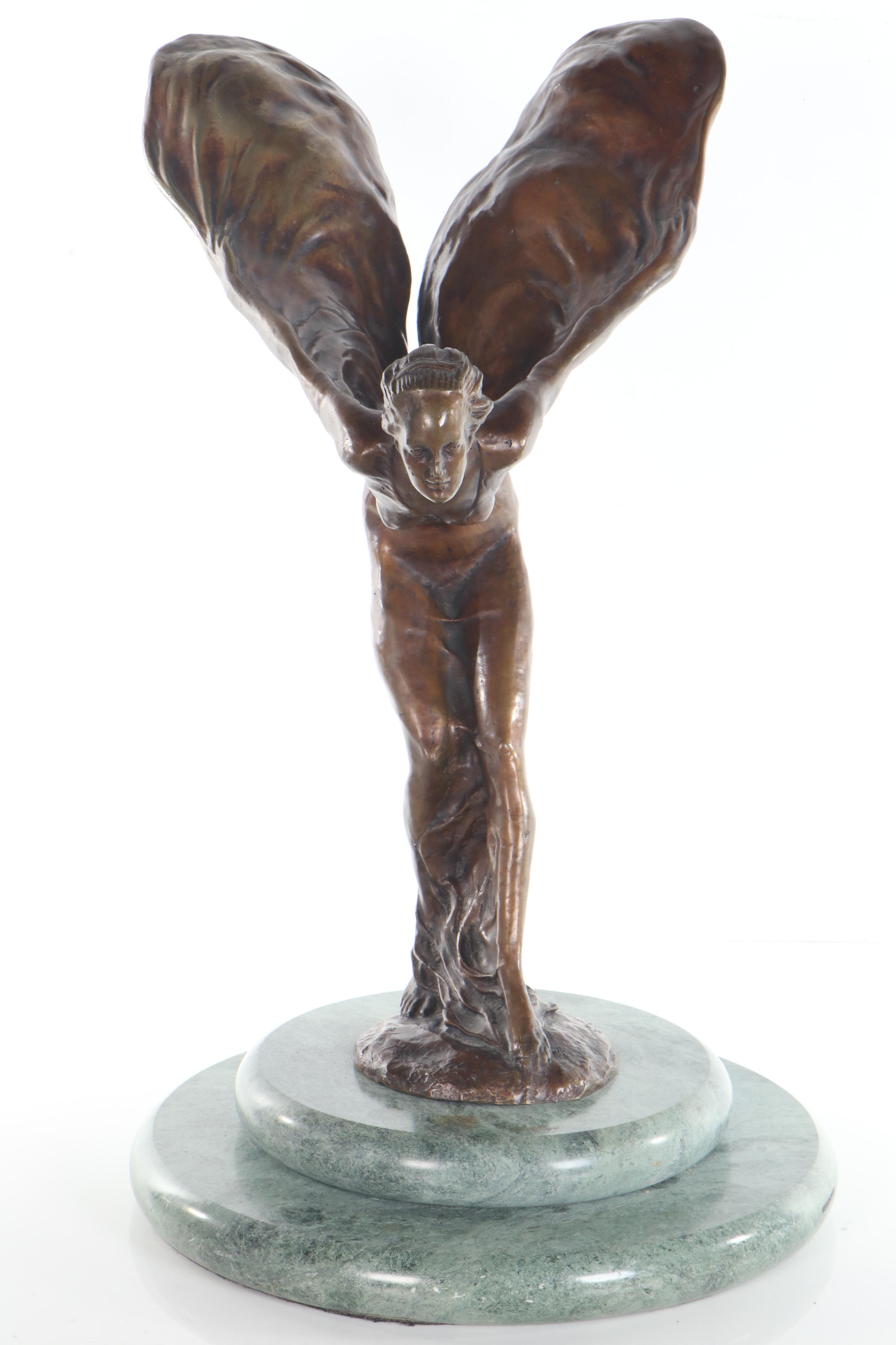Bronze Sculpture after Charles Sykes "Spirit of Ecstasy", 20th Century