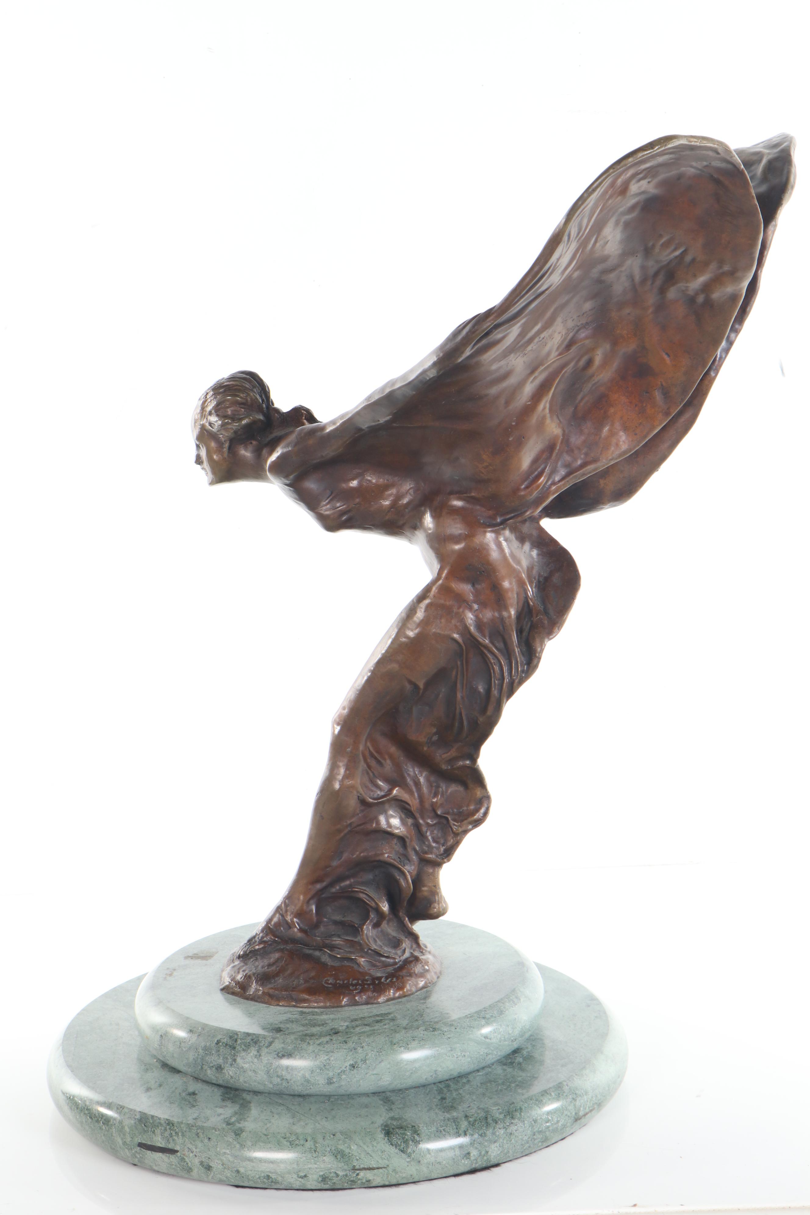 Bronze Sculpture after Charles Sykes "Spirit of Ecstasy", 20th Century