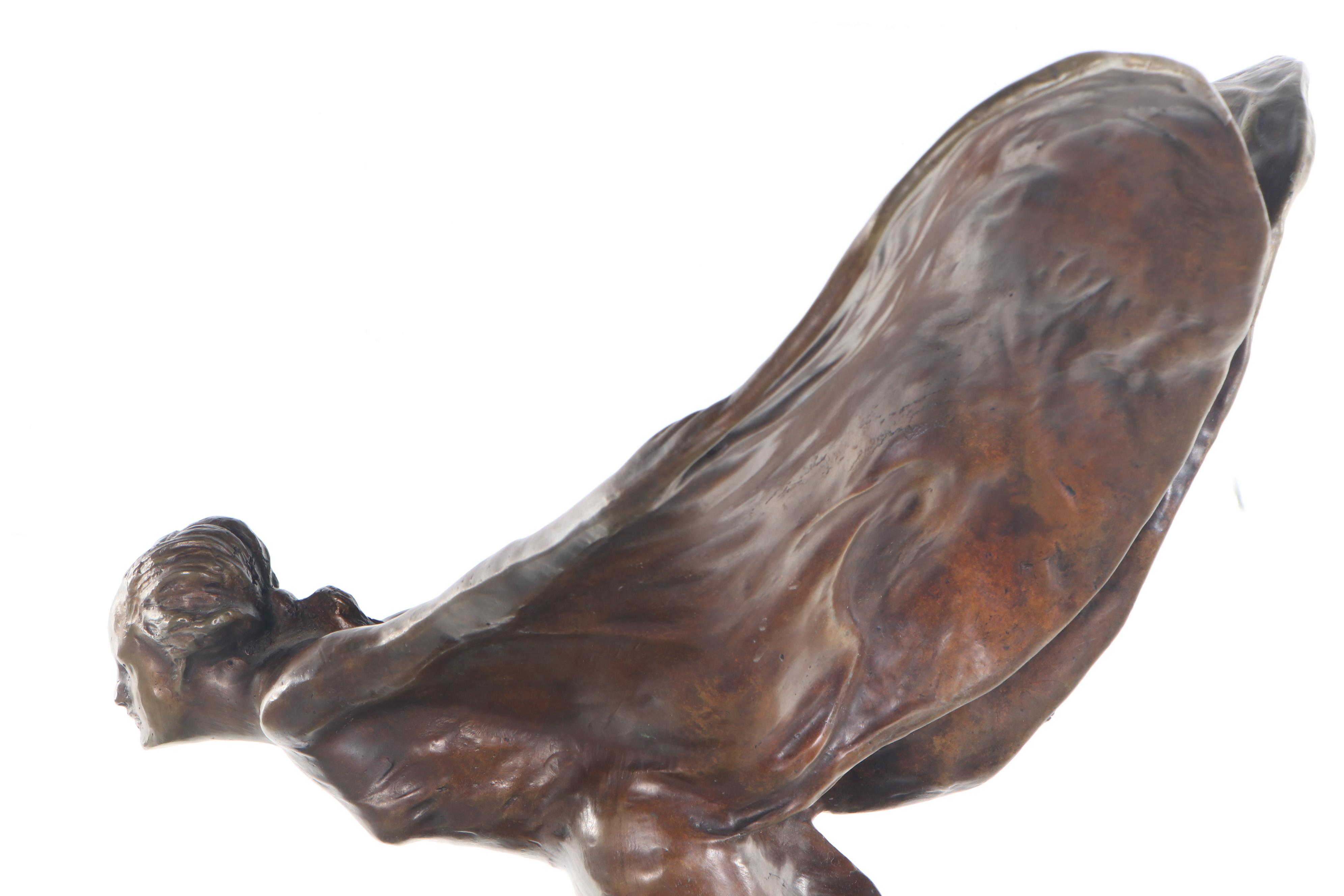 Bronze Sculpture after Charles Sykes "Spirit of Ecstasy", 20th Century