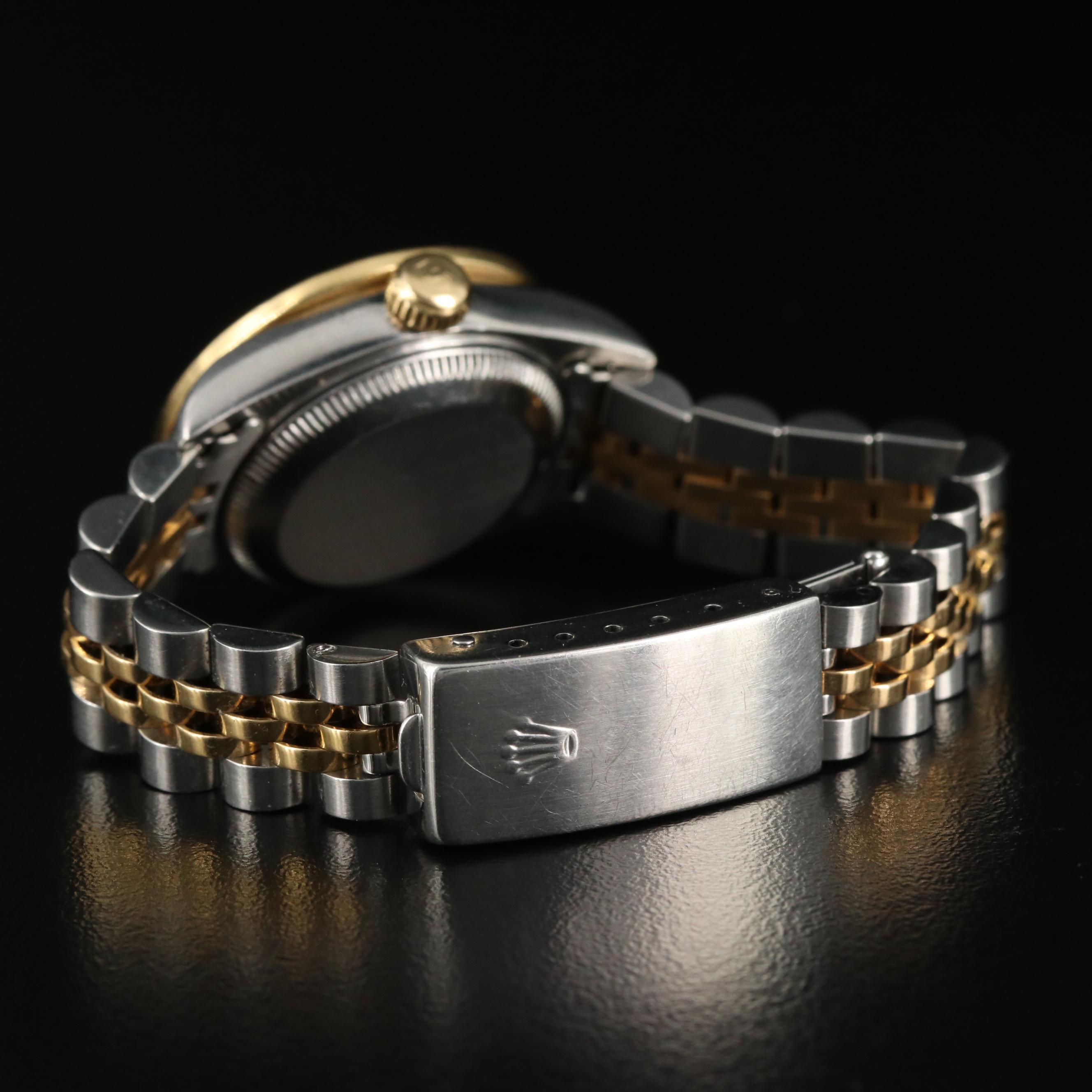 1993 Rolex Datejust 18K and Stainless Steel Diamond Bezel Automatic Watch