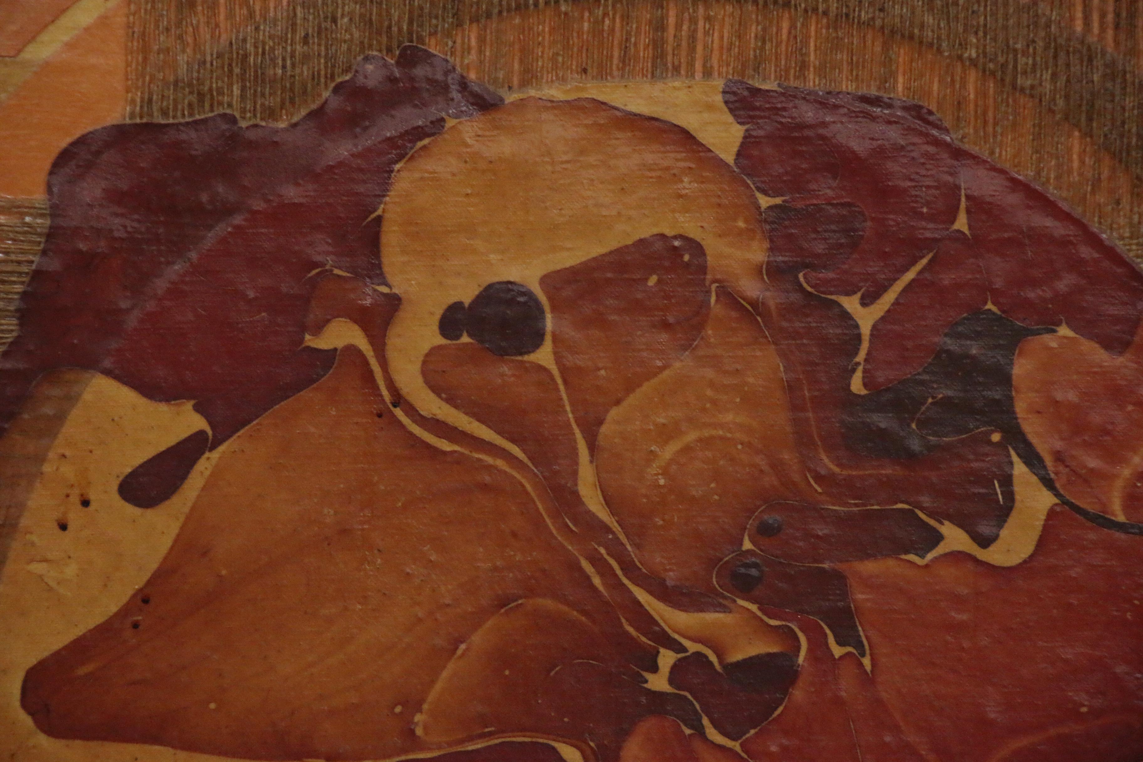 Harriet Hanson Mixed Media Abstract Painting, Mid to Late 20th Century