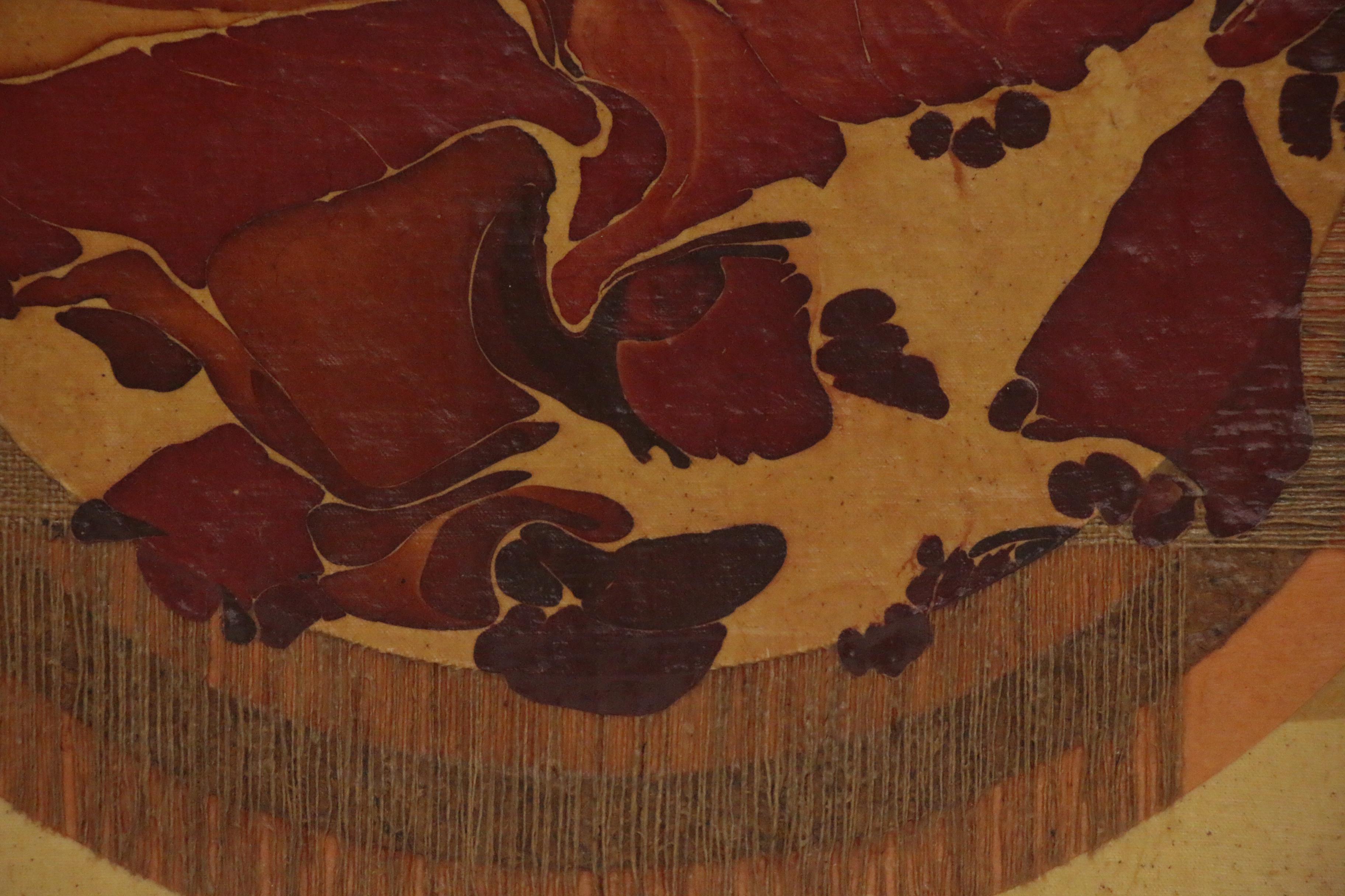 Harriet Hanson Mixed Media Abstract Painting, Mid to Late 20th Century