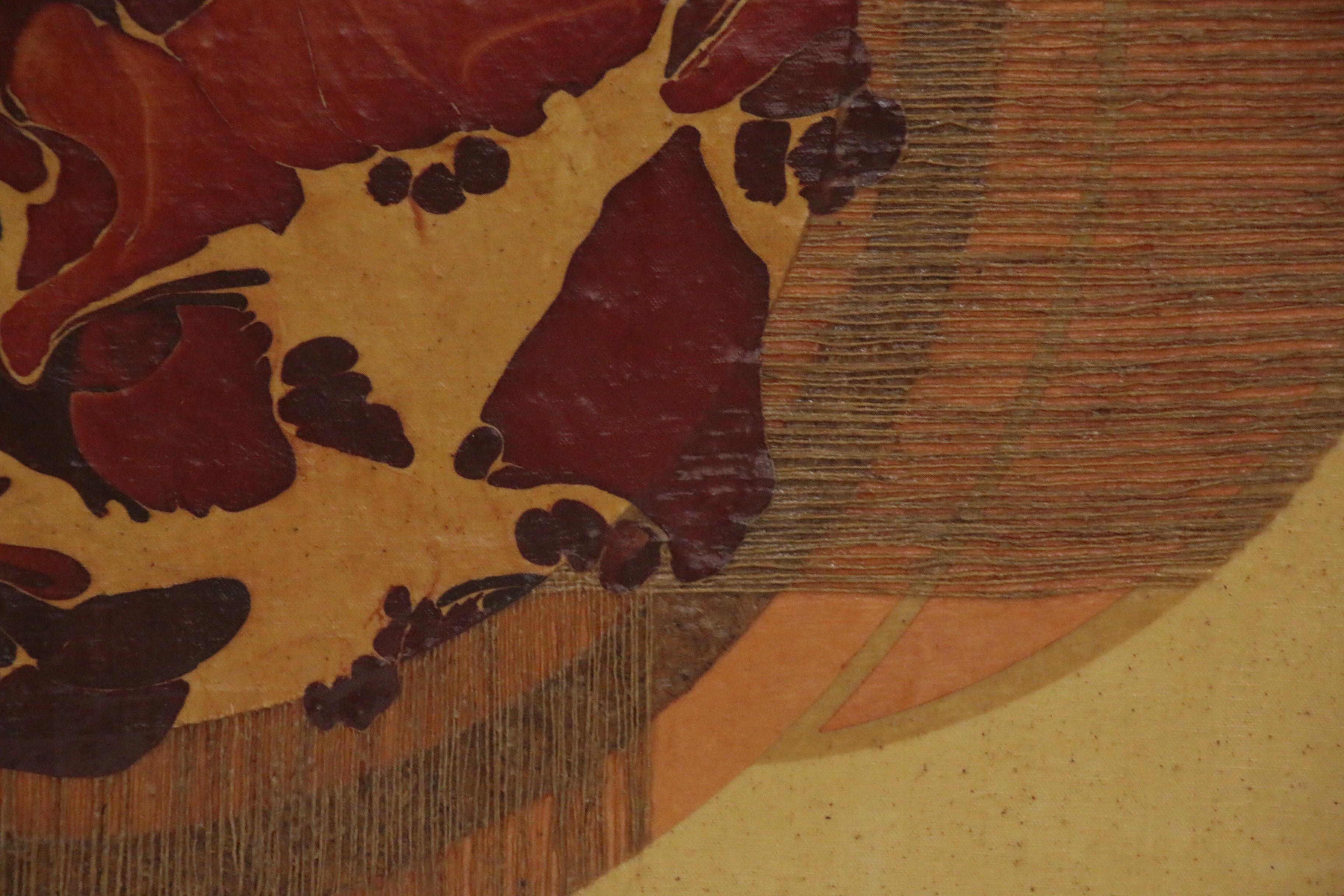 Harriet Hanson Mixed Media Abstract Painting, Mid to Late 20th Century