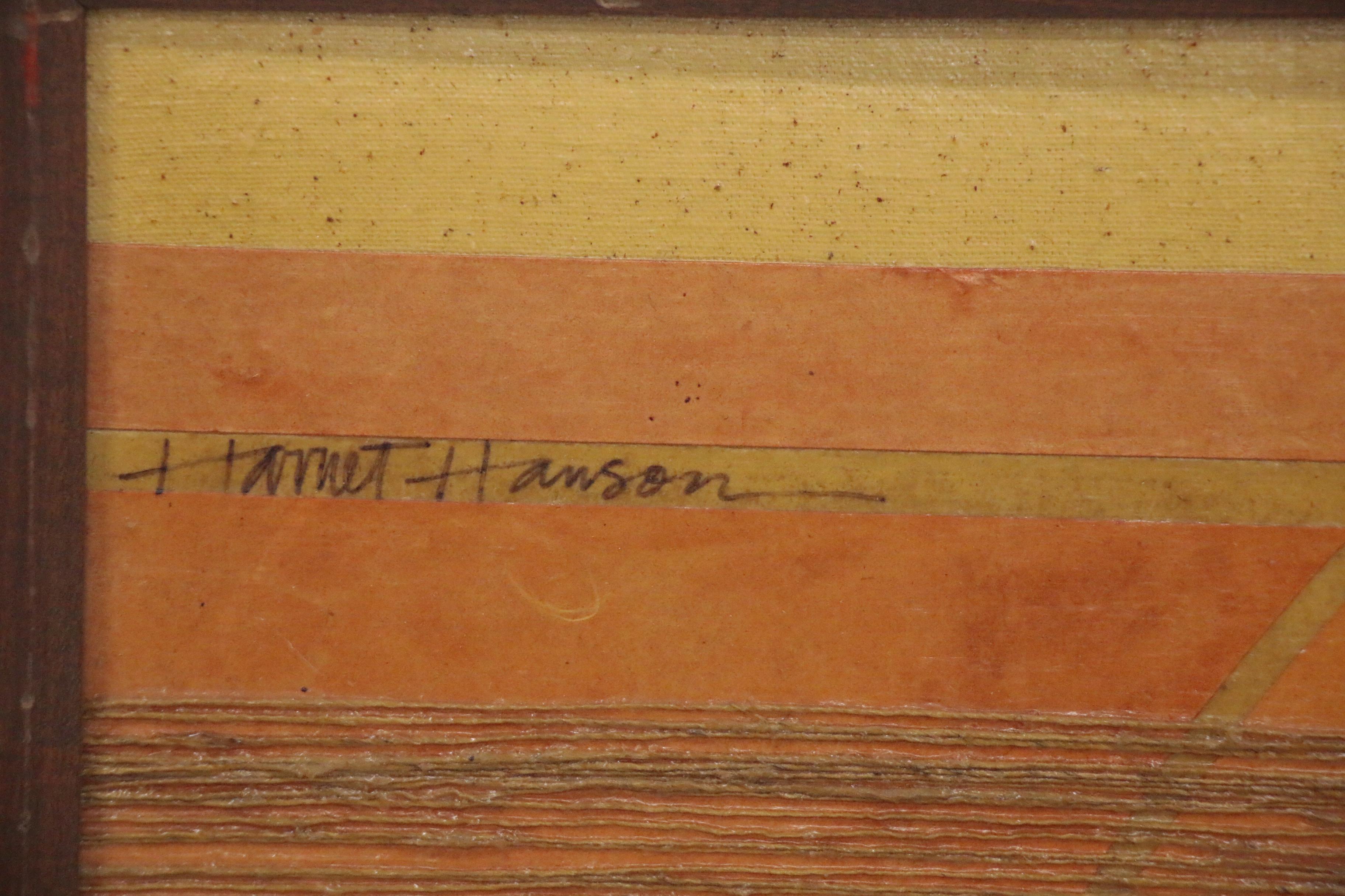 Harriet Hanson Mixed Media Abstract Painting, Mid to Late 20th Century