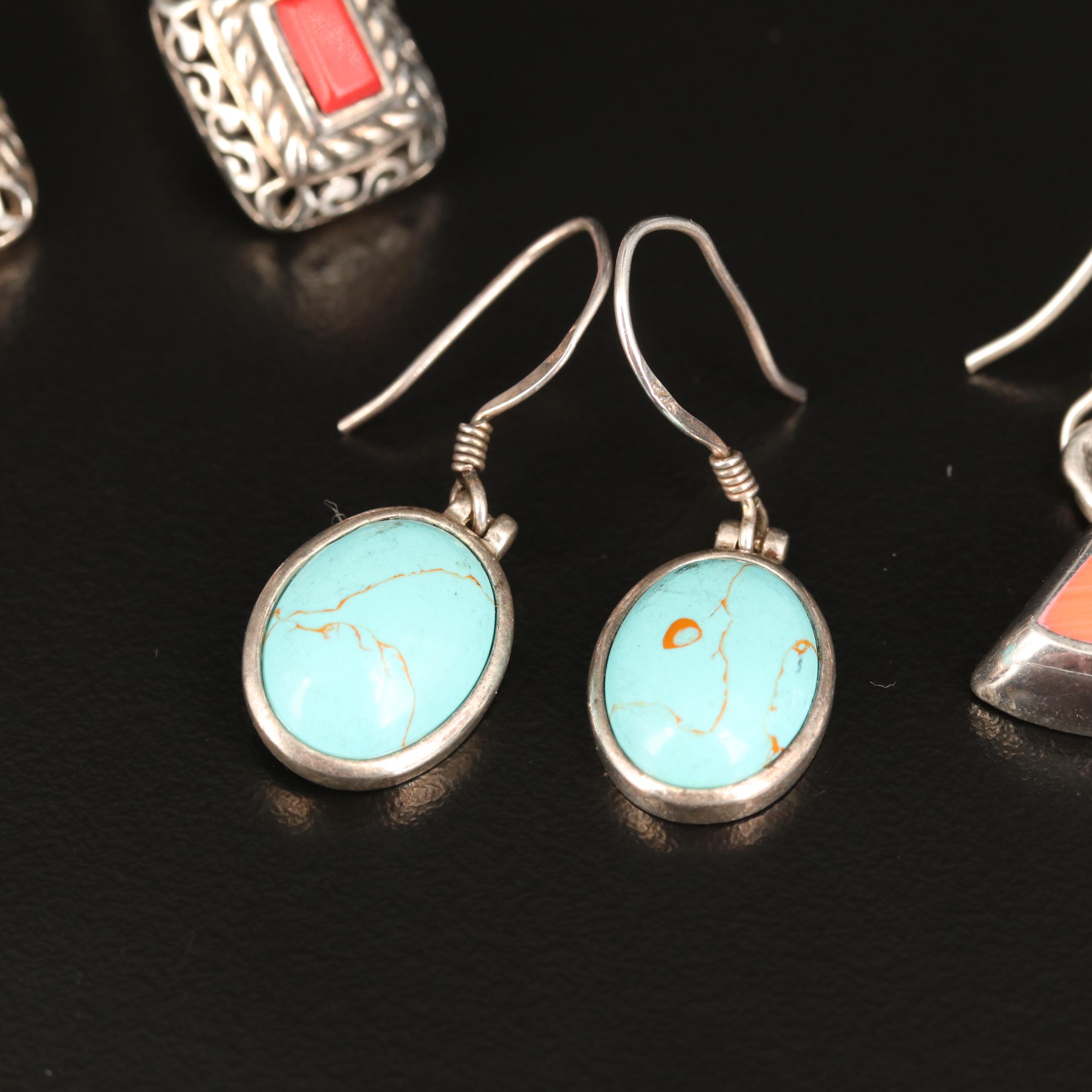 Assorted Sterling Jewelry Selection Featuring Jolaine and Taxco