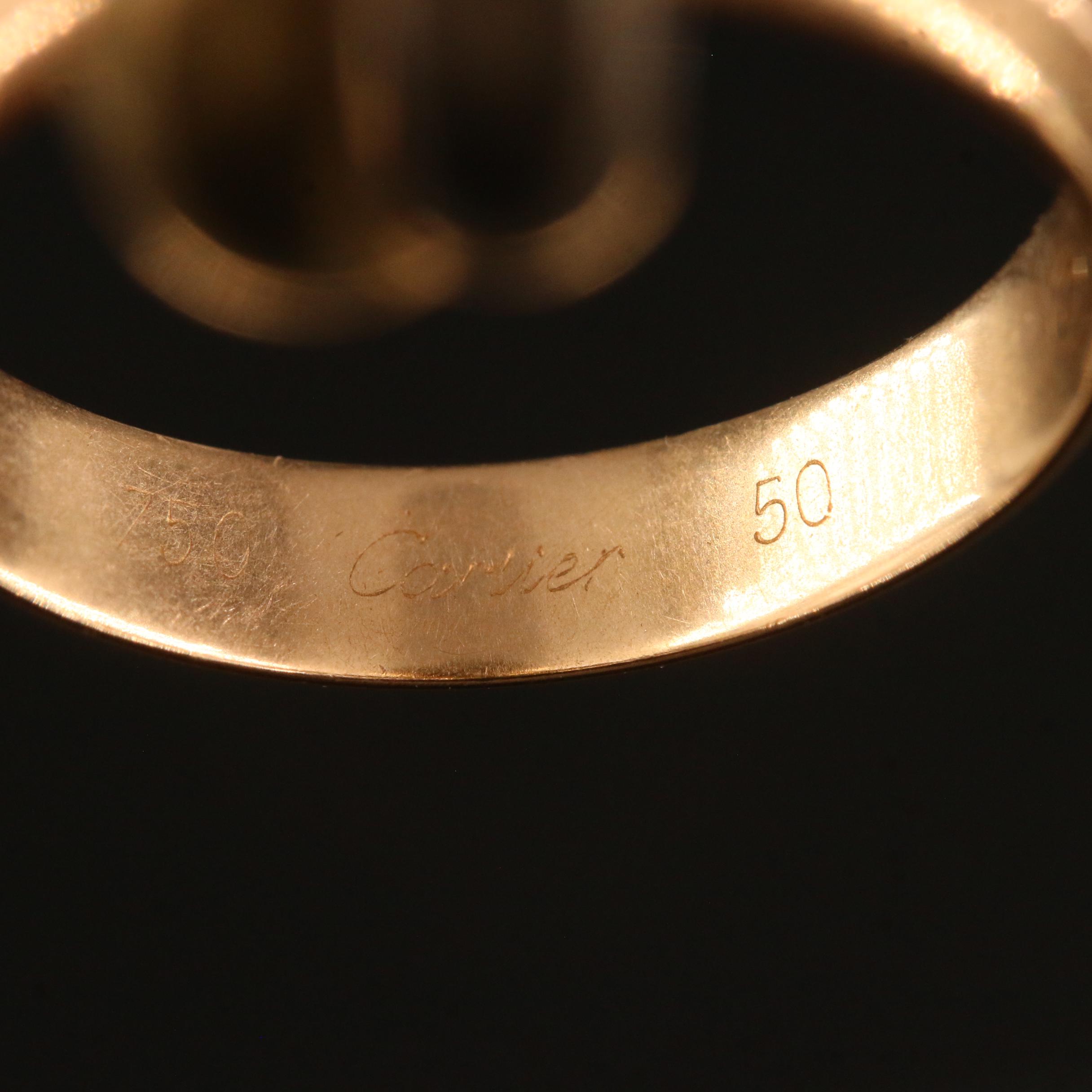 Cartier 18K Tri-Color Gold Rolling Ring