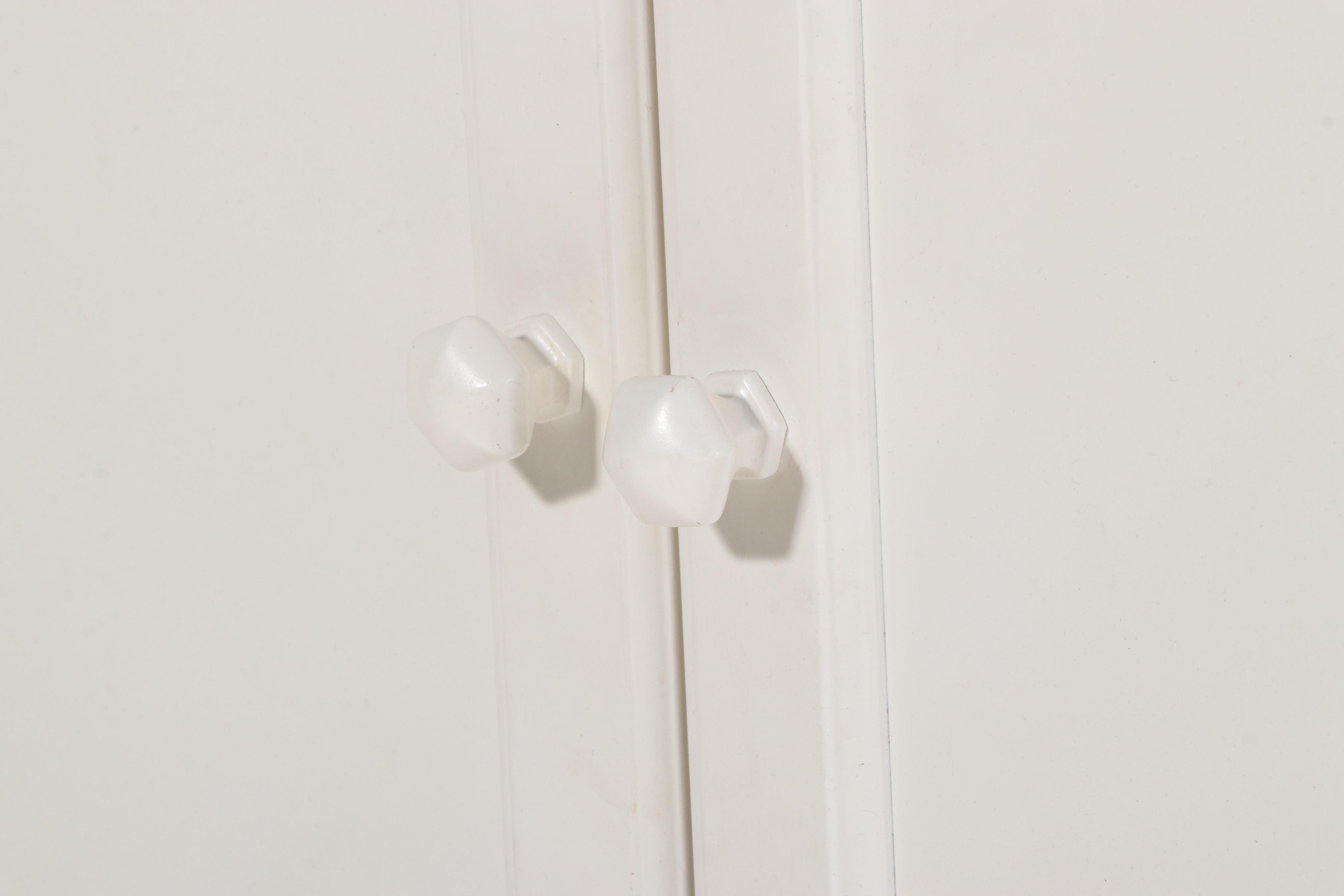 Pottery Barn "Madeline" White-Painted Wardrobe Cabinet