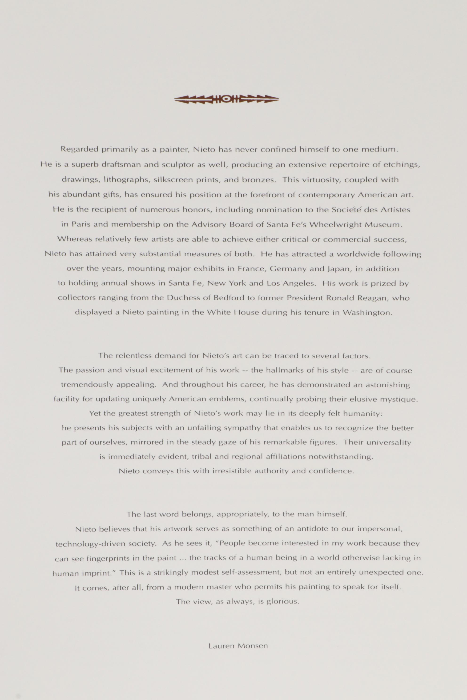 John Nieto Serigraph "Archers," circa 1996