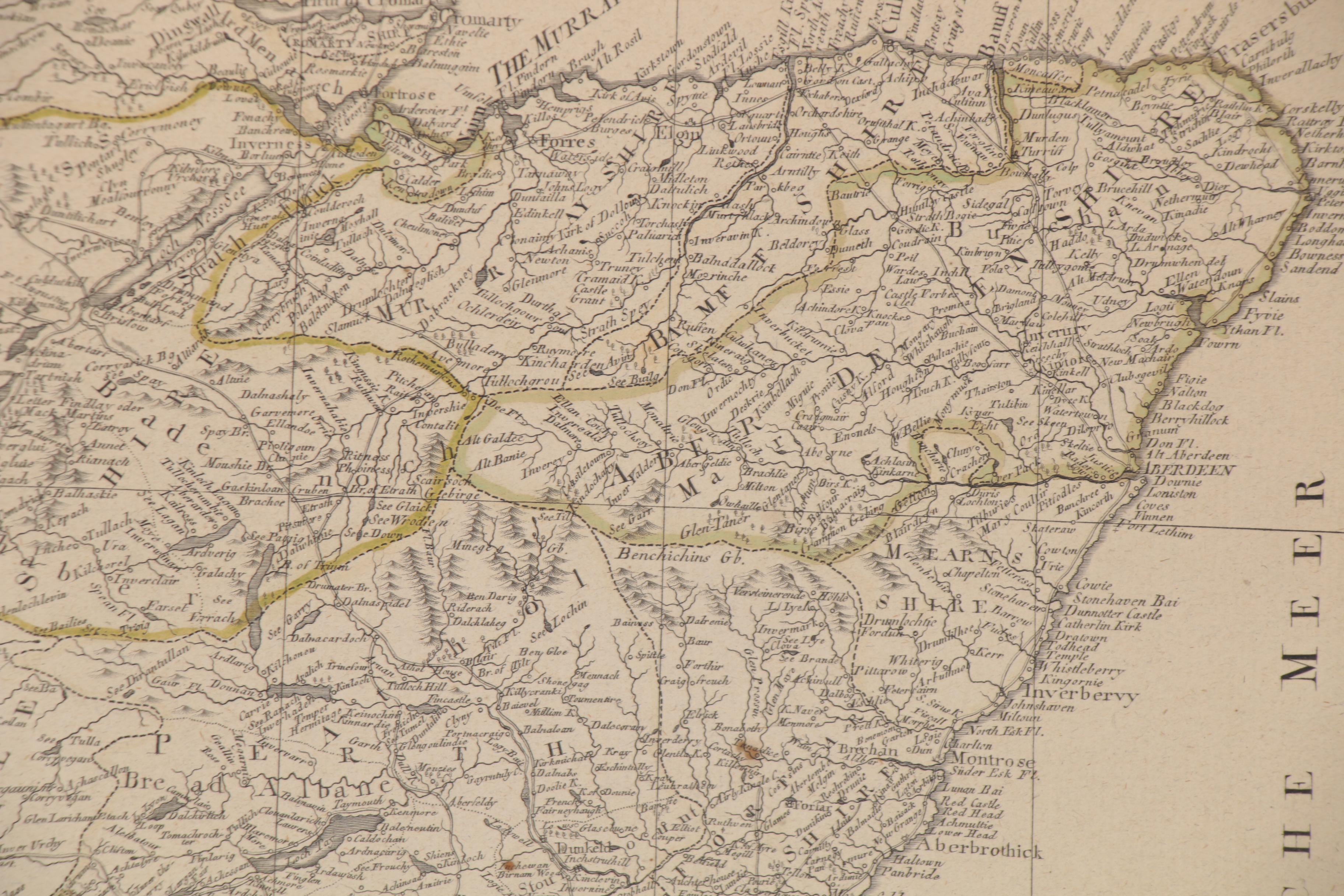 Johann Stenger after James Dorret Map Engraving "Karte von Scotland," 1787