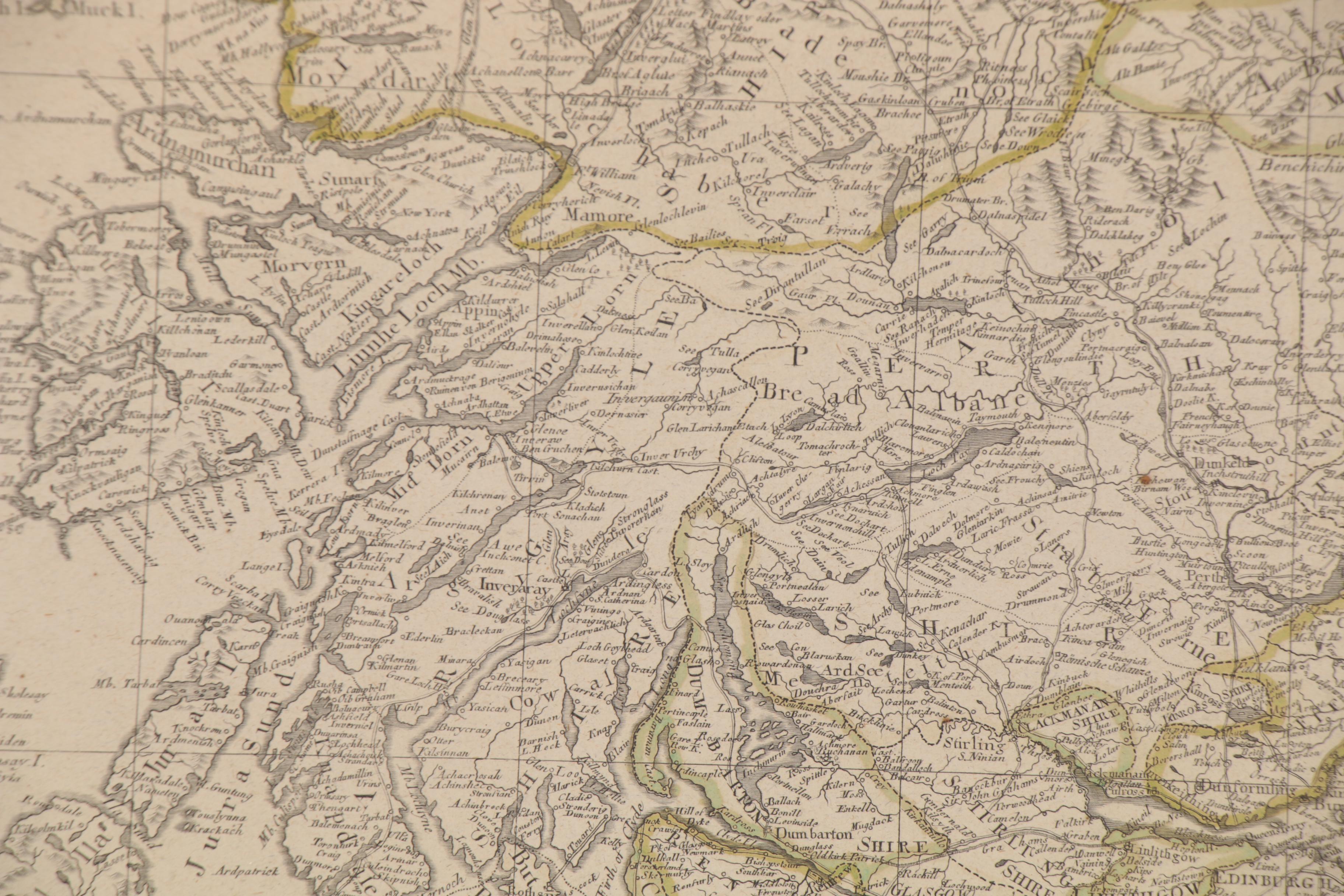 Johann Stenger after James Dorret Map Engraving "Karte von Scotland," 1787