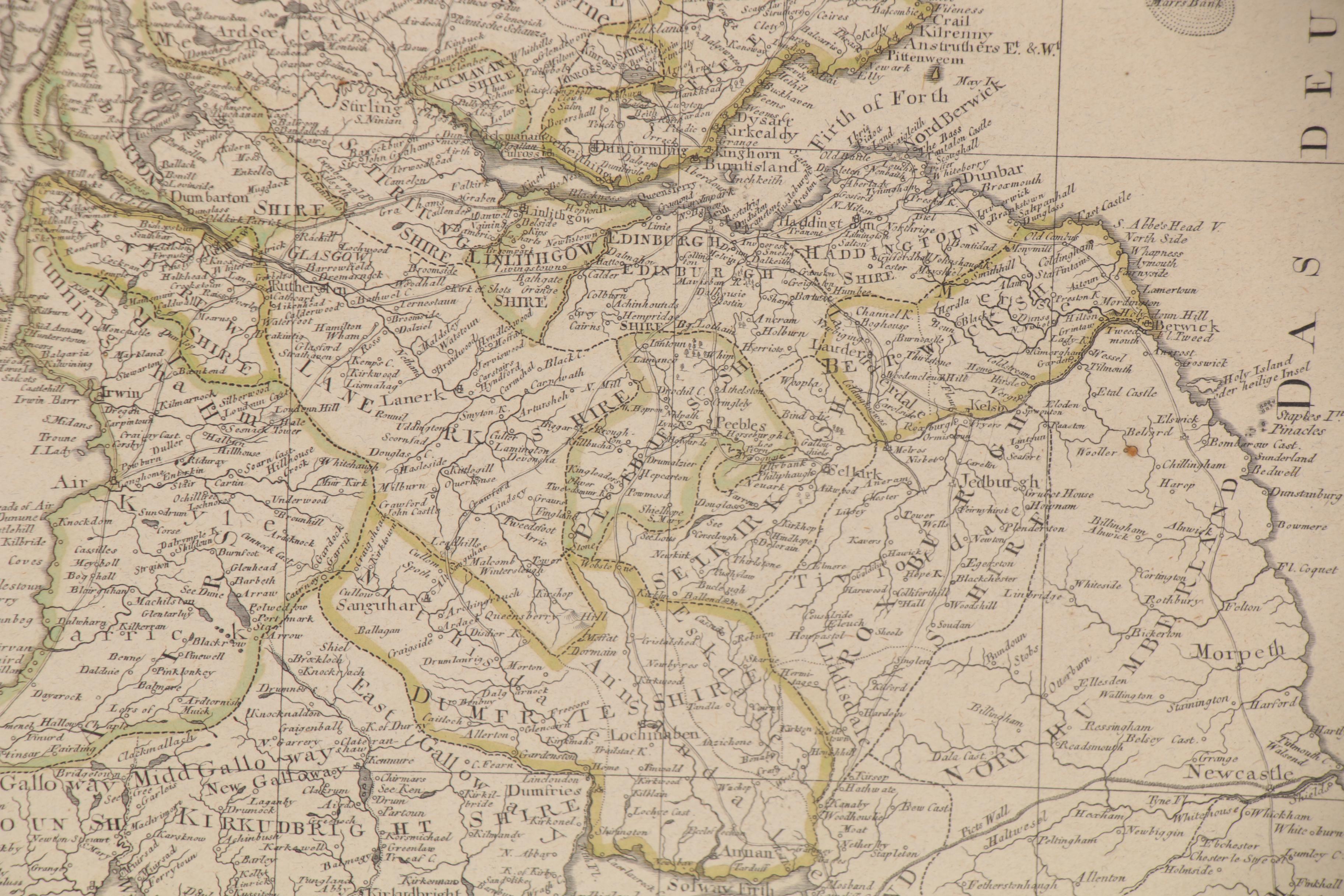 Johann Stenger after James Dorret Map Engraving "Karte von Scotland," 1787