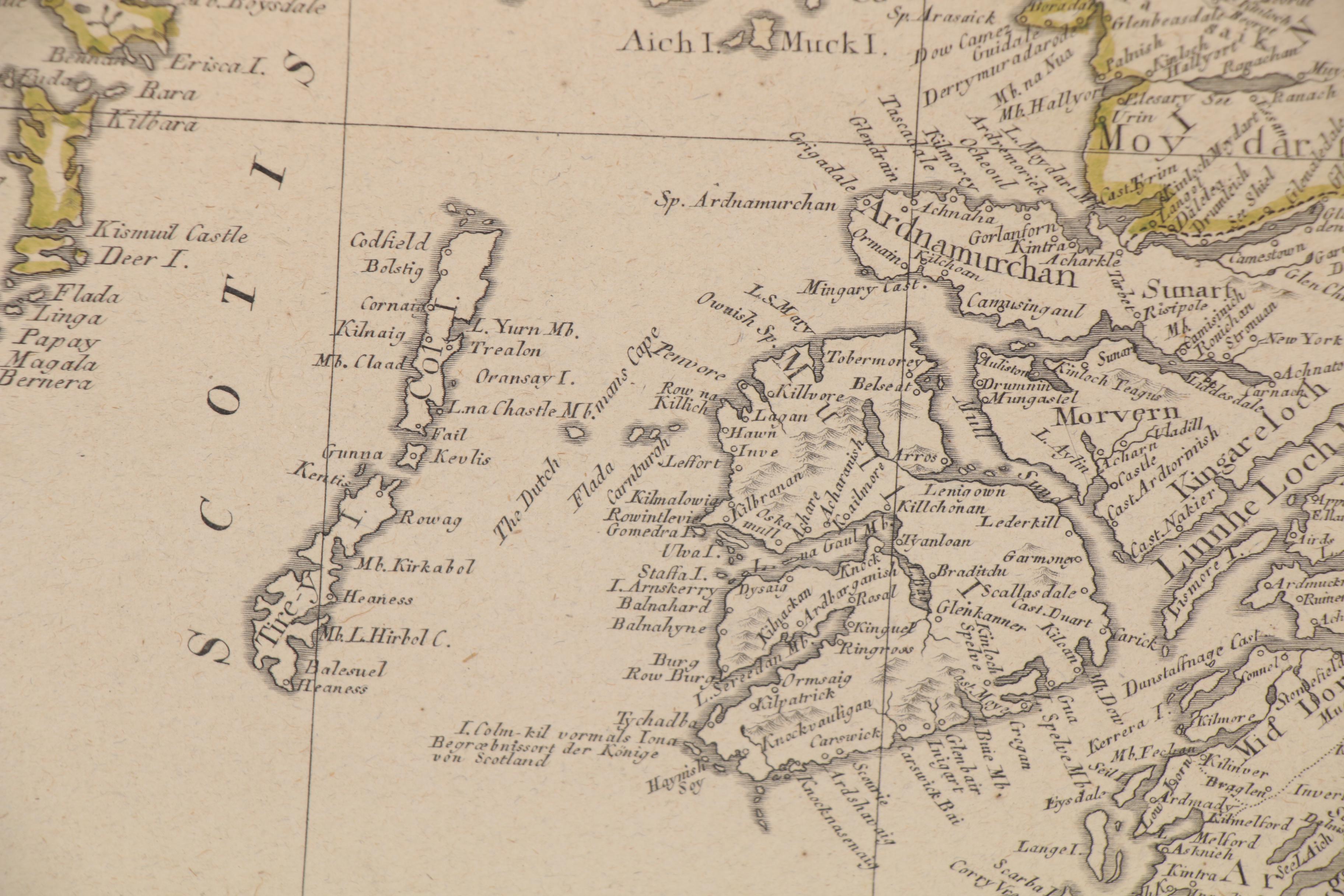 Johann Stenger after James Dorret Map Engraving "Karte von Scotland," 1787