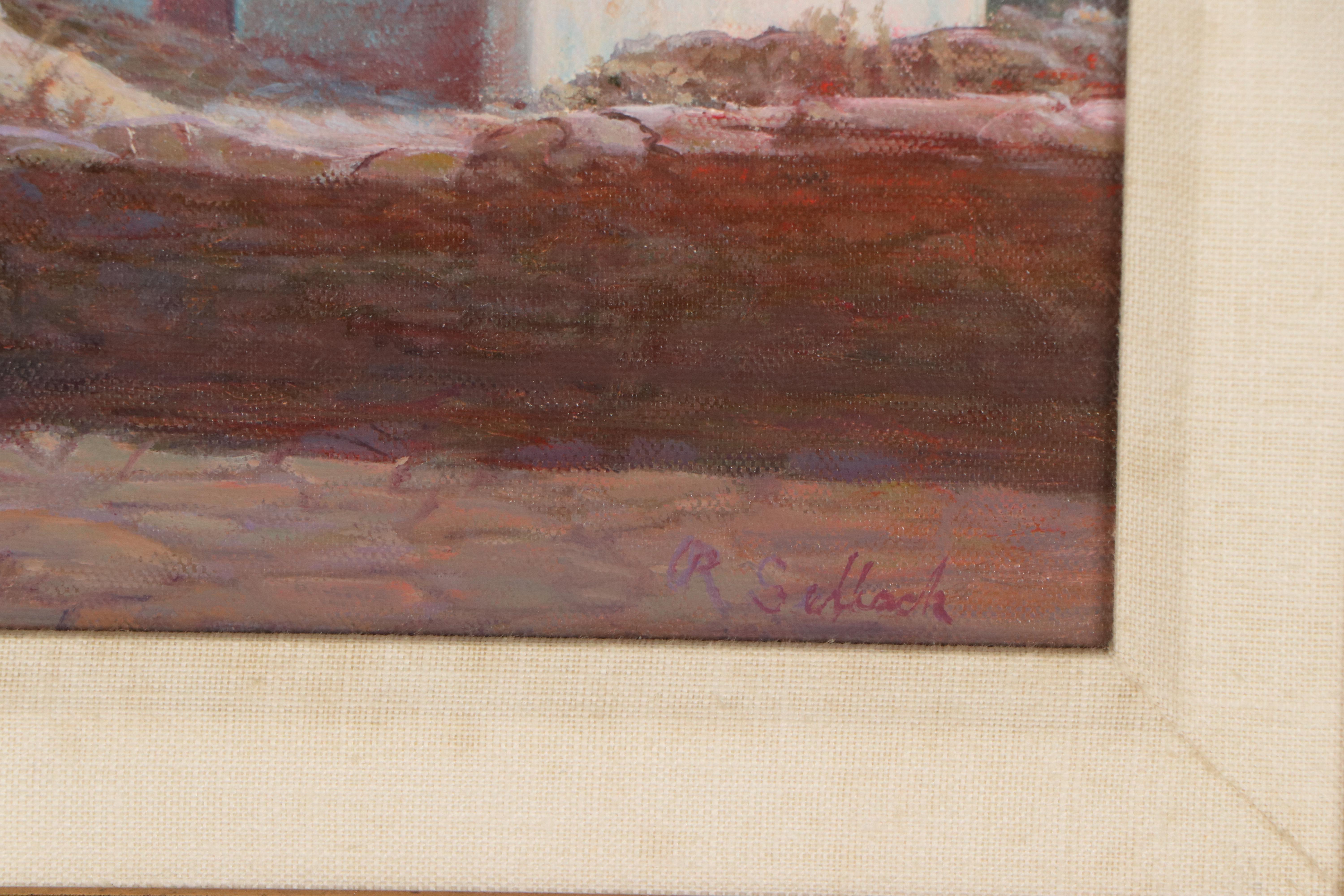 Richard Sedlack Oil Painting of Mykonos Seascape, 2000