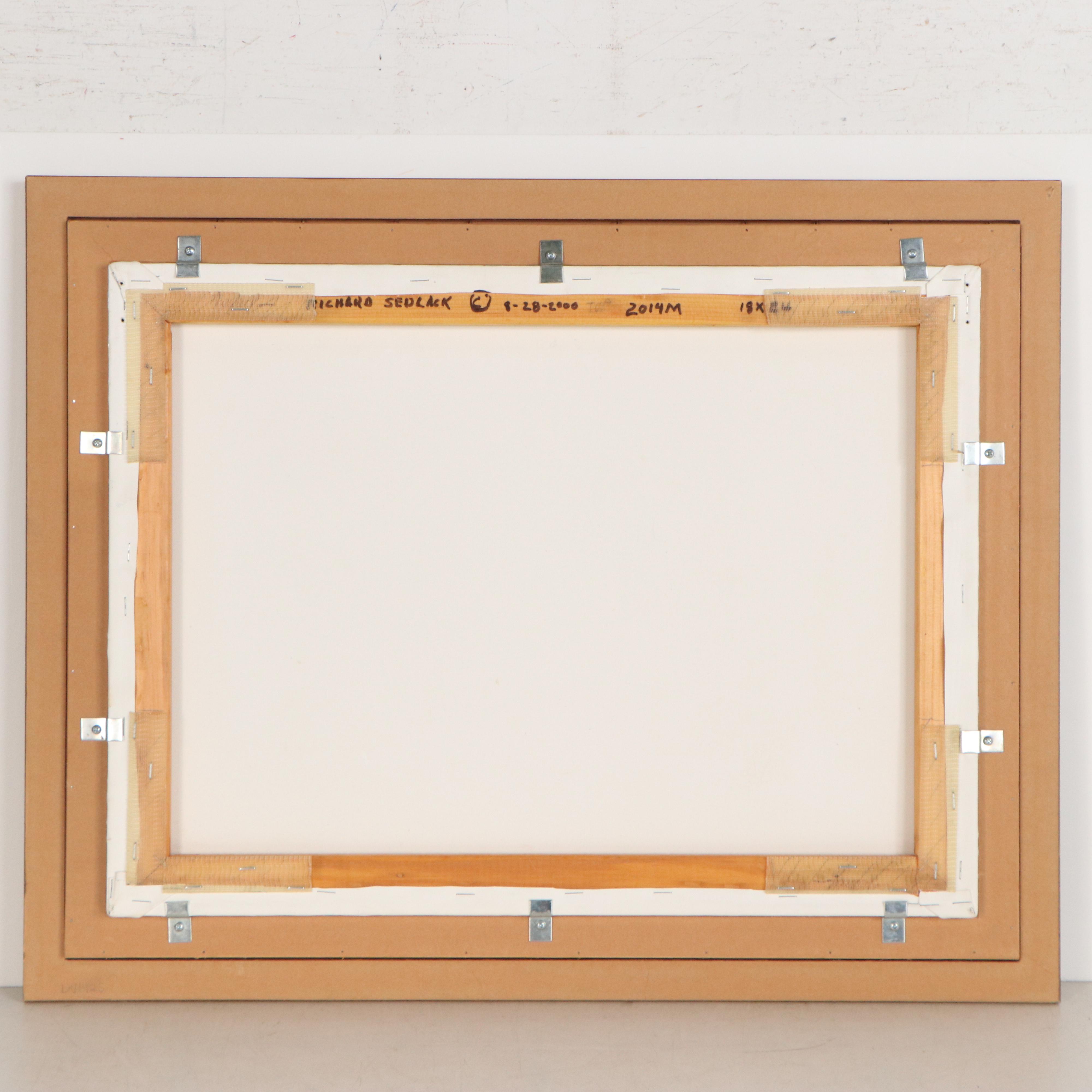 Richard Sedlack Oil Painting of Mykonos Seascape, 2000