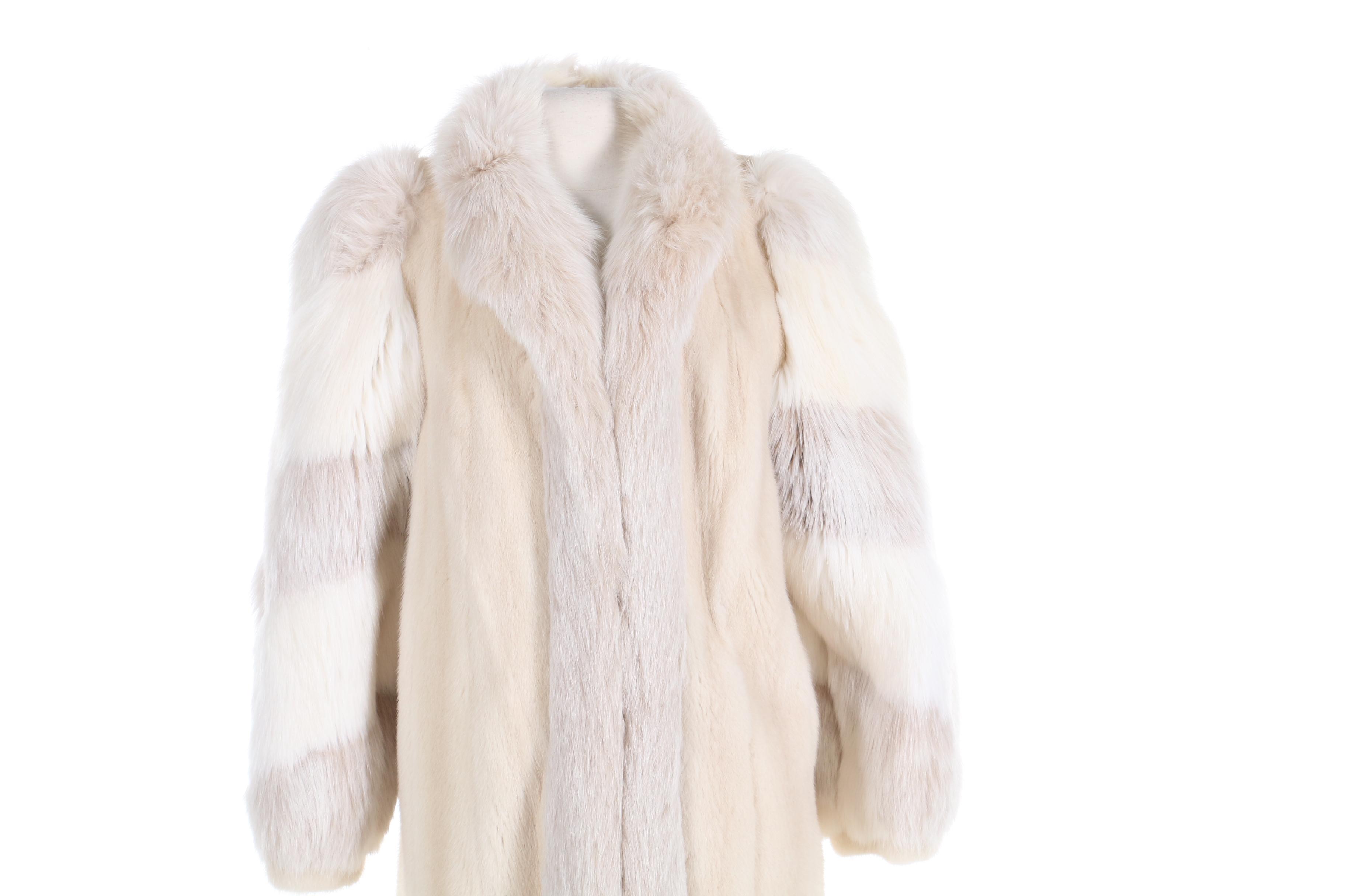 Blonde Mink and Fox Fur Full-Length Coat from The Evans Collection