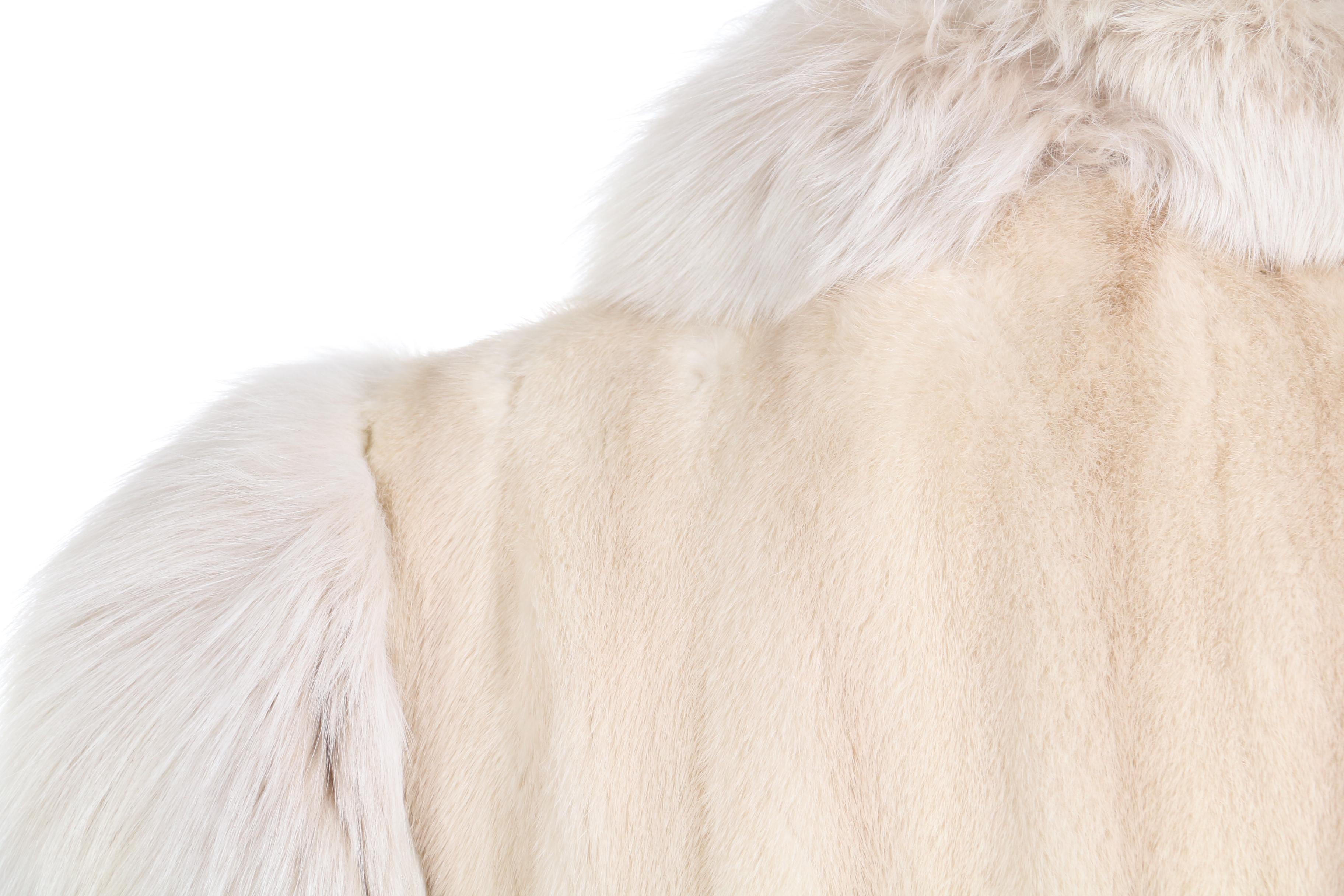 Blonde Mink and Fox Fur Full-Length Coat from The Evans Collection