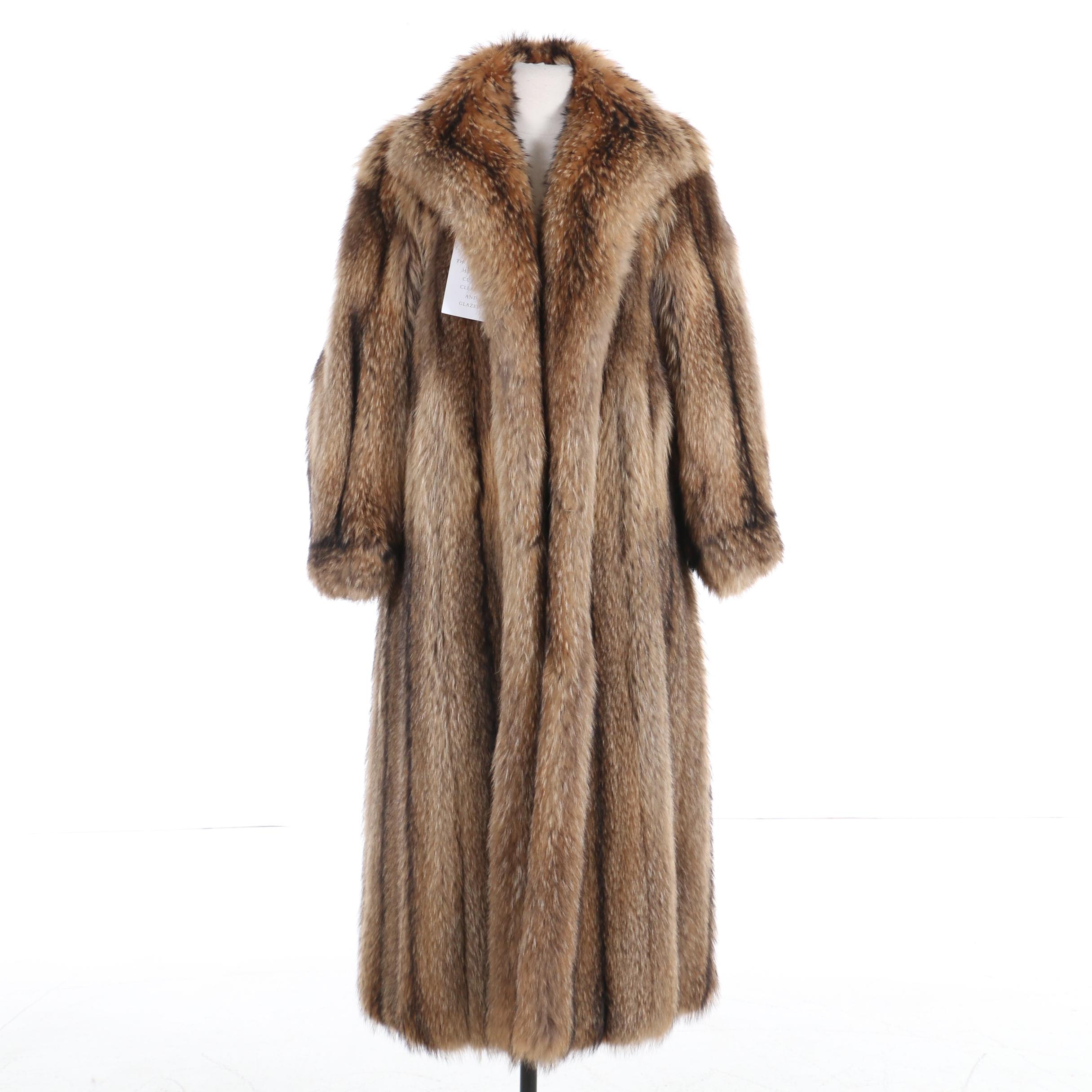 Tanuki Fur Full-Length Coat, Mid to Late 20th Century