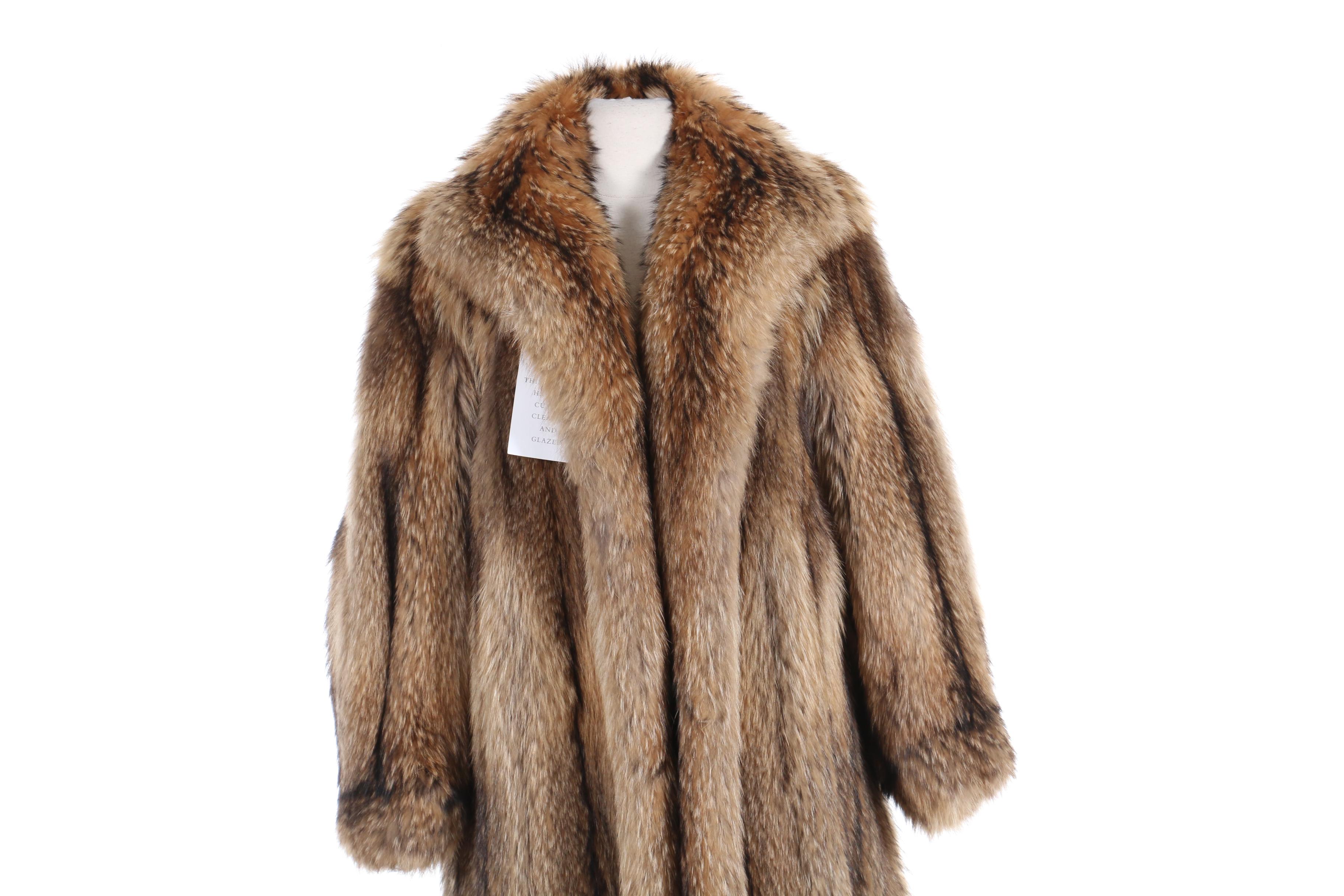 Tanuki Fur Full-Length Coat, Mid to Late 20th Century