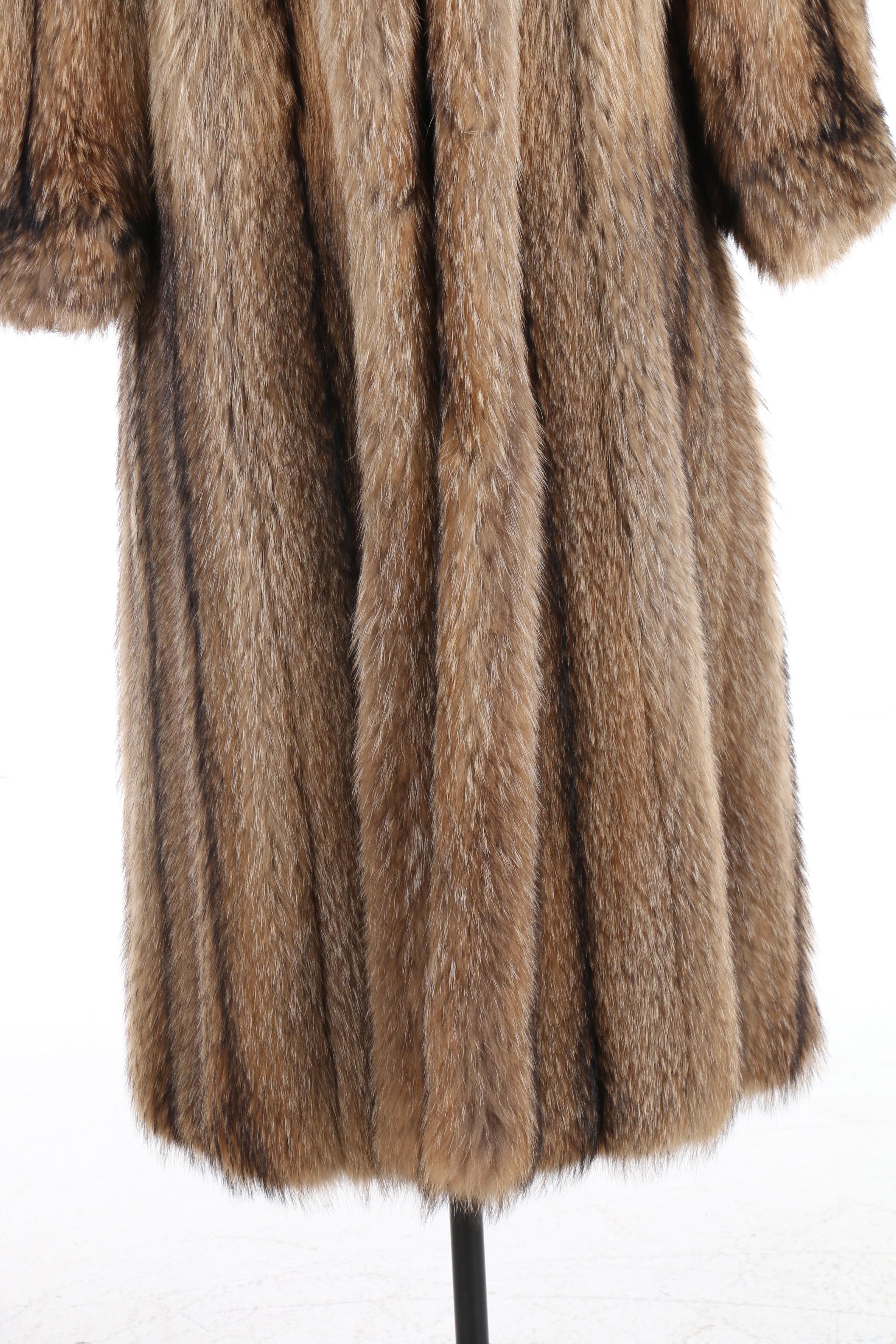 Tanuki Fur Full-Length Coat, Mid to Late 20th Century