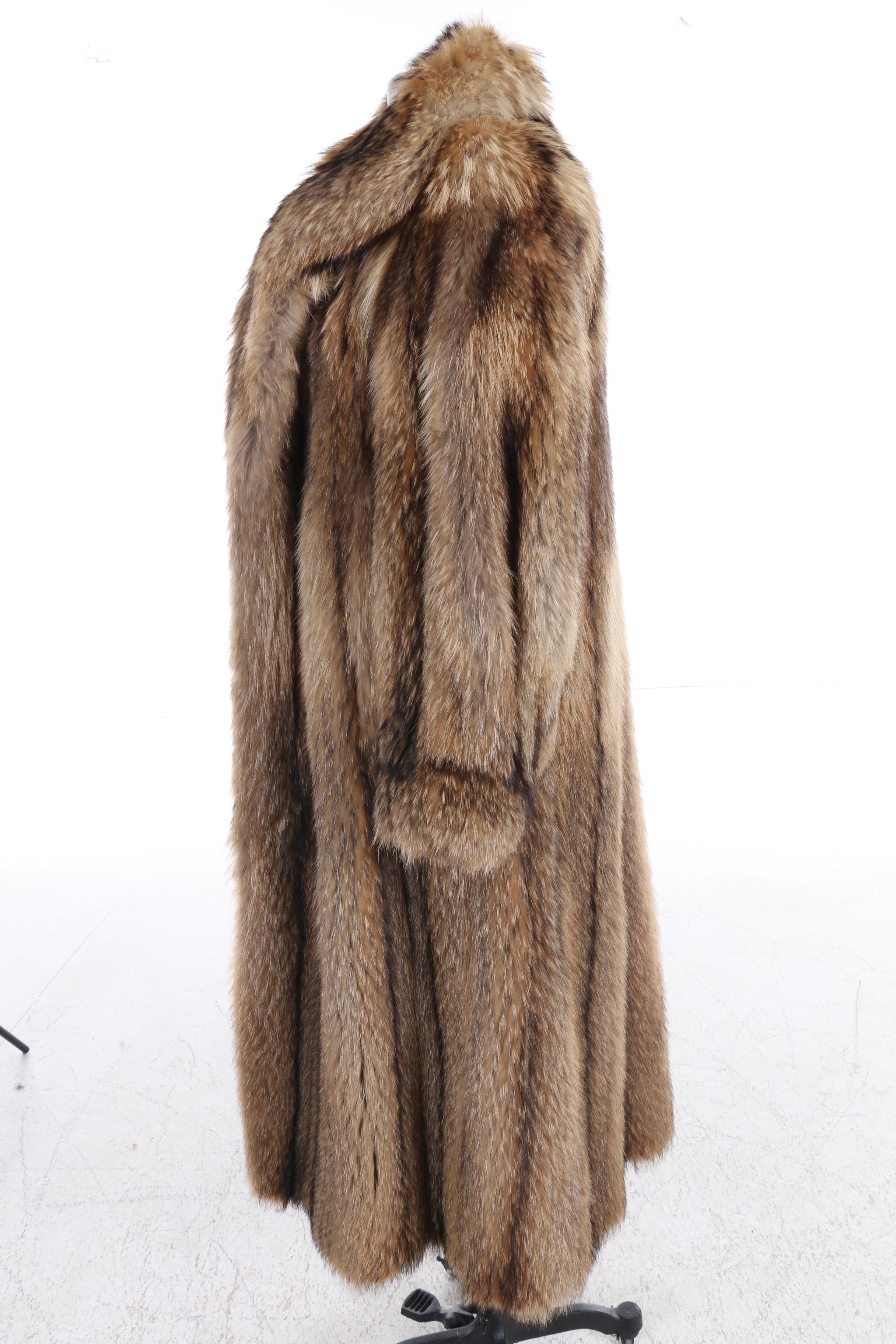 Tanuki Fur Full-Length Coat, Mid to Late 20th Century