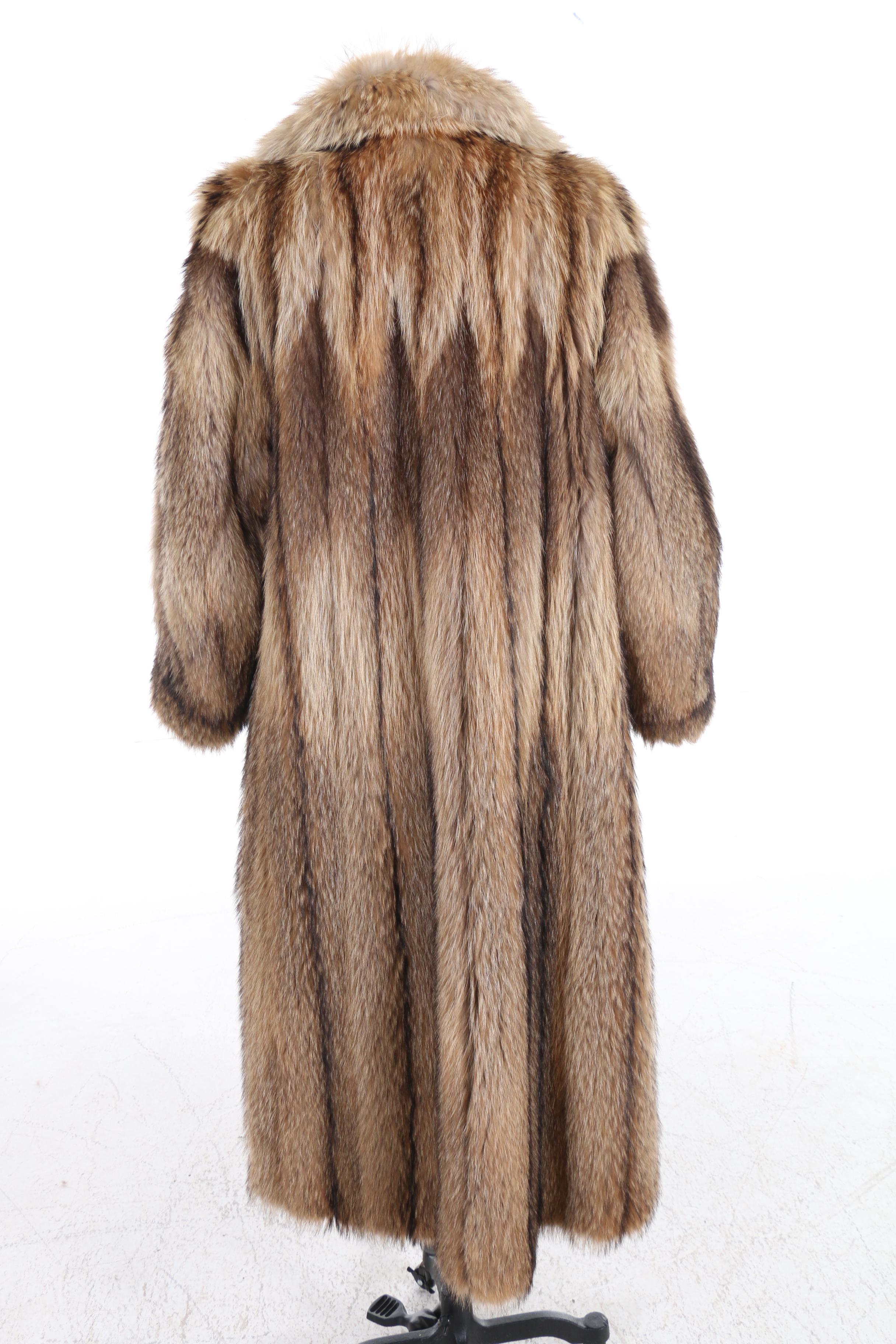 Tanuki Fur Full-Length Coat, Mid to Late 20th Century