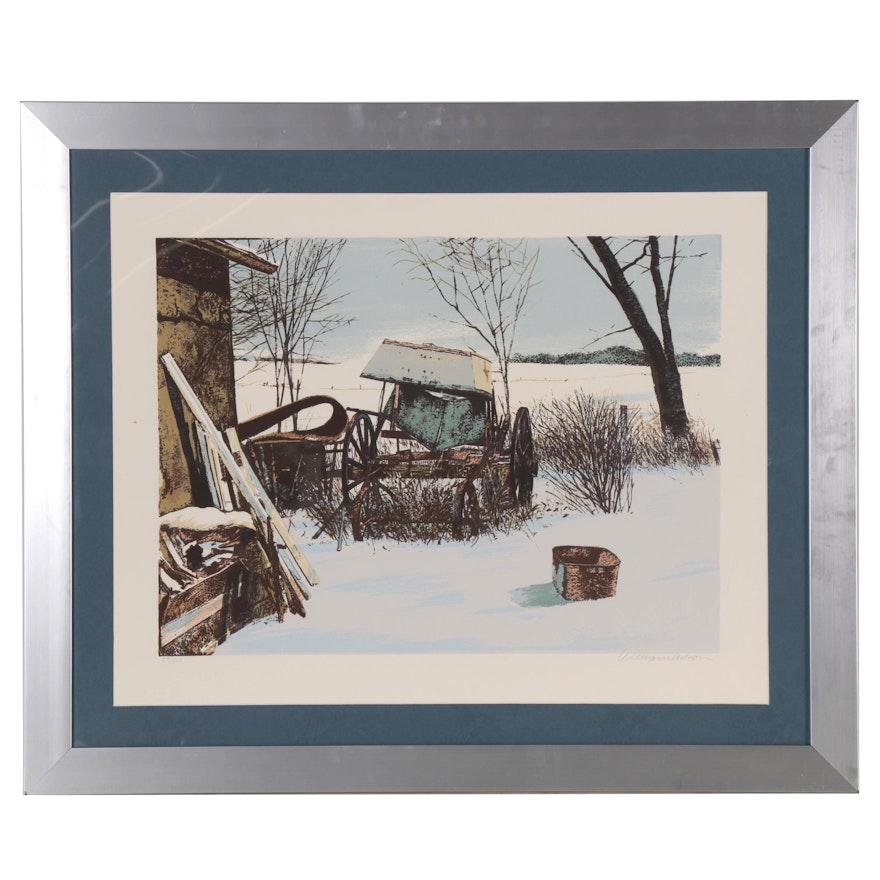 William Nelson Serigraph "Stored for Winter"