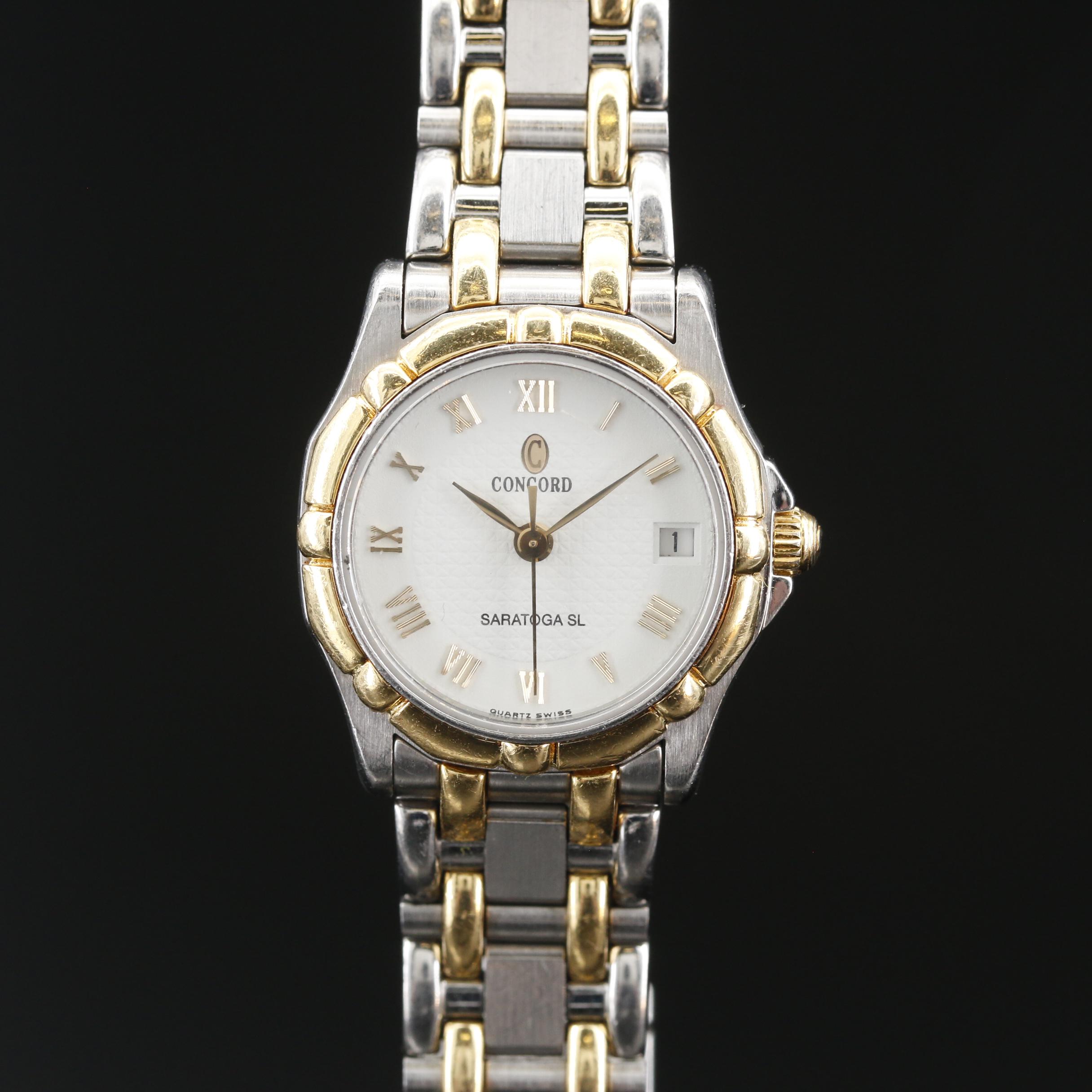 18K and Stainless Steel Concord Saratoga SL Quartz Watch