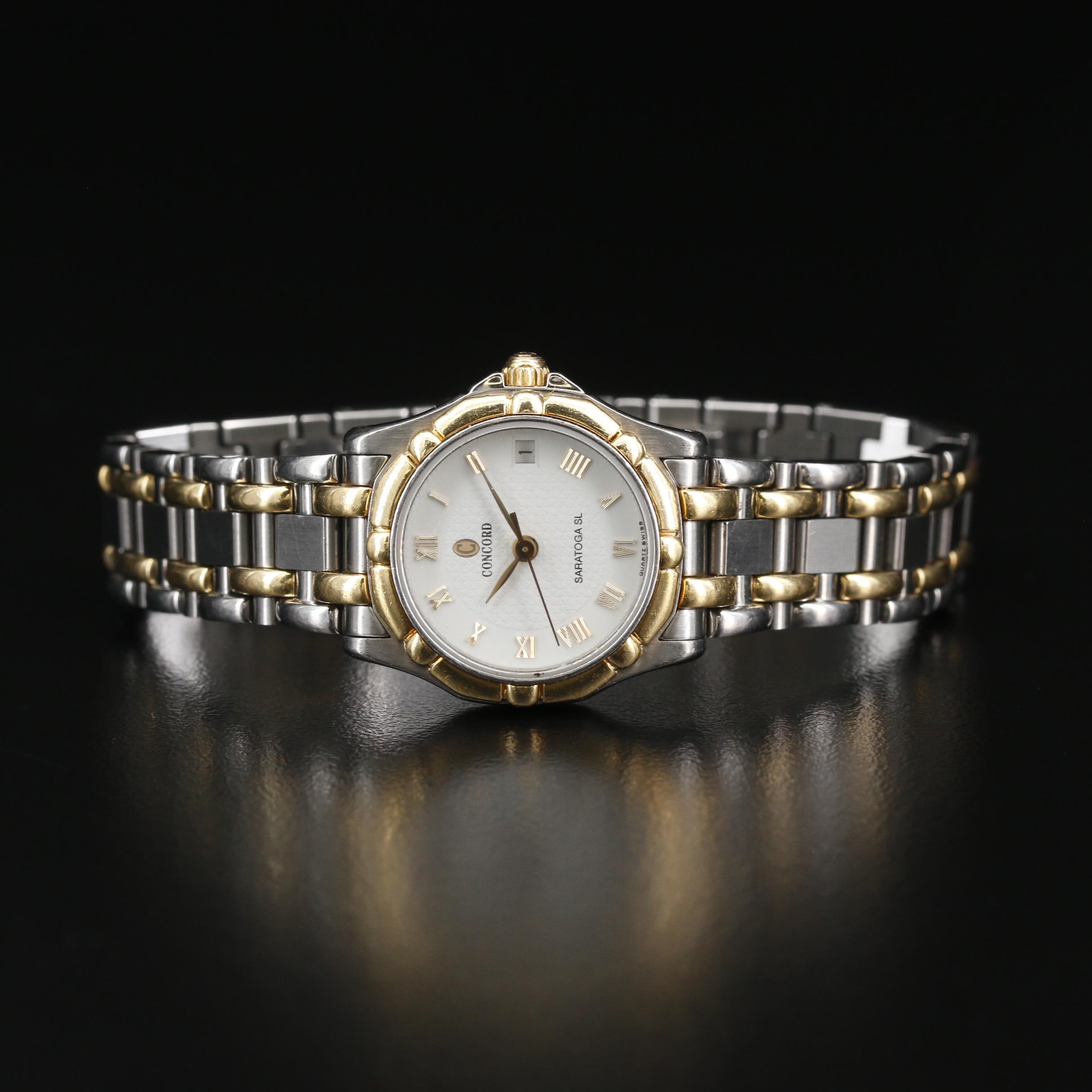 18K and Stainless Steel Concord Saratoga SL Quartz Watch