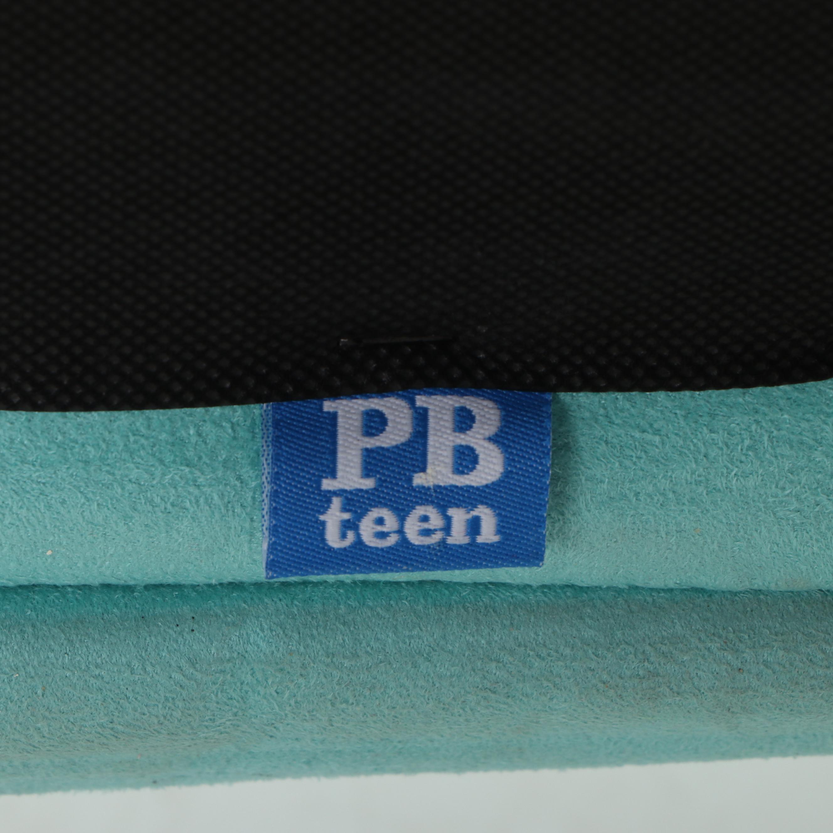 Pottery Barn Teen Teal Button Tufted Corner Chair