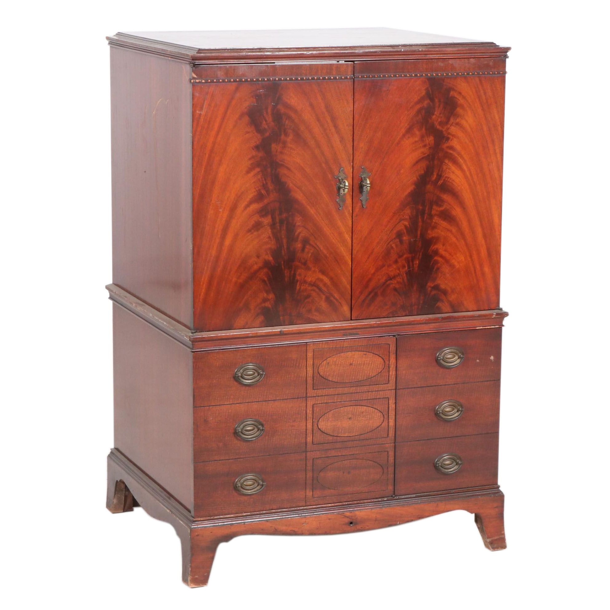 RCA Victor Hepplewhite Style Television Cabinet, Mid-20th Century