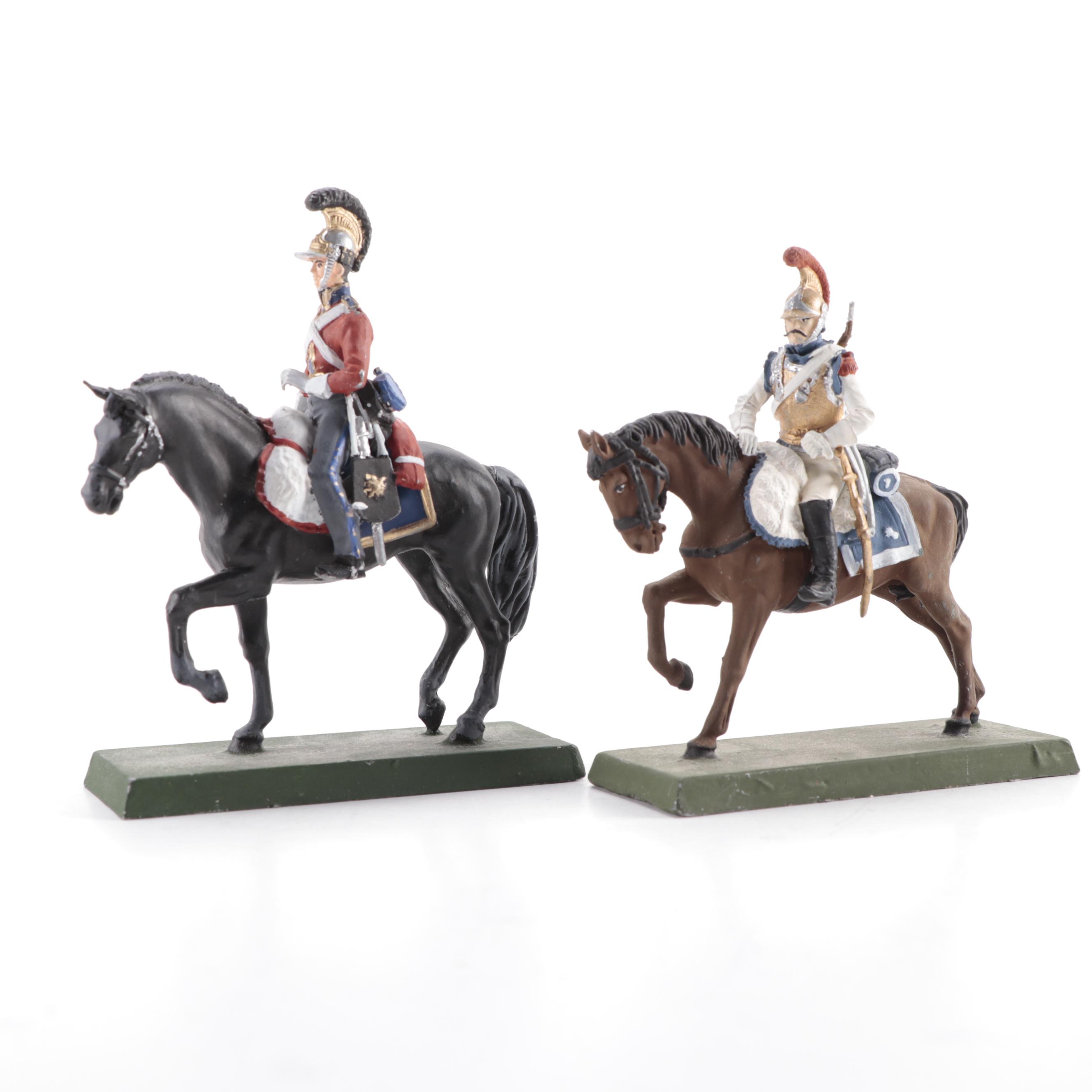 French Revolution Inspired Hand-Painted Toy Metal Soldiers, Late 20th Century