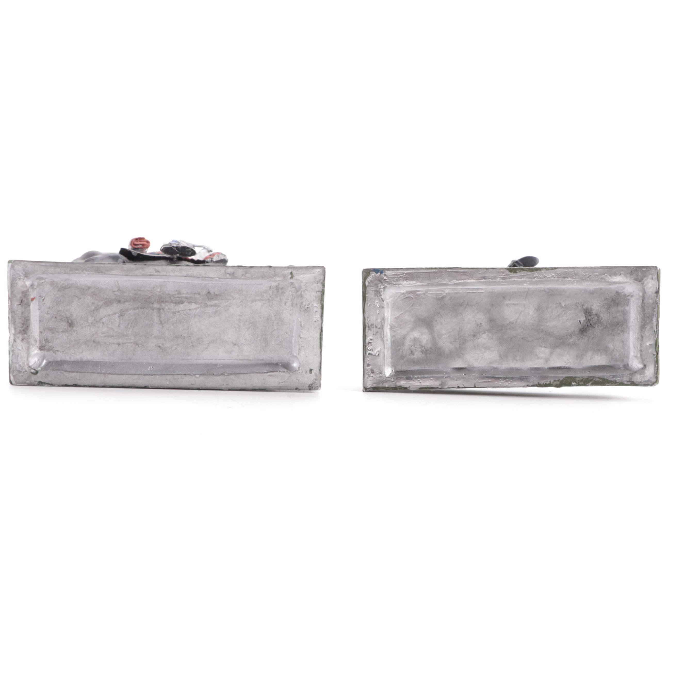 French Revolution Inspired Hand-Painted Toy Metal Soldiers, Late 20th Century