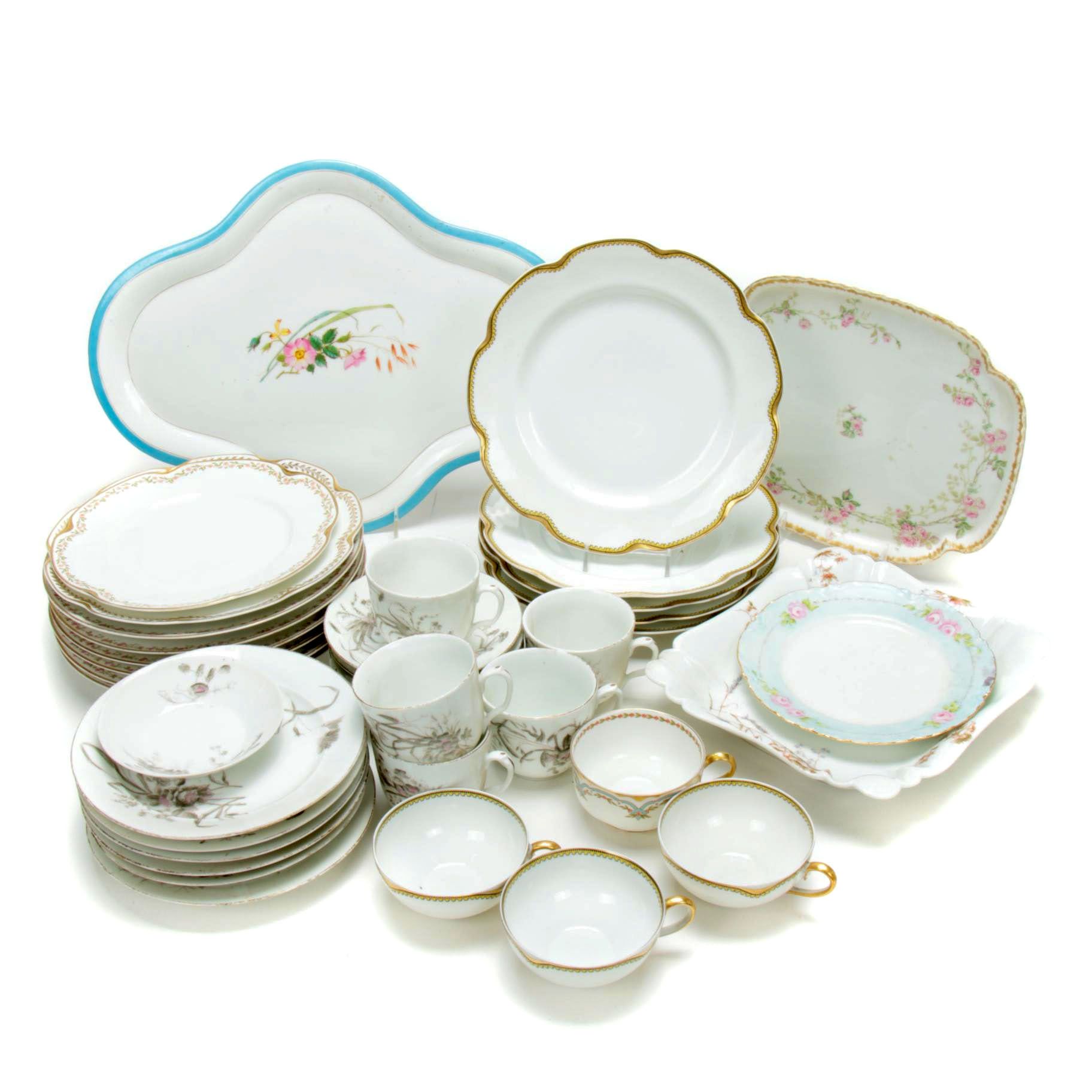 Haviland & Co. Limoges Floral Porcelain Dinner and Serveware