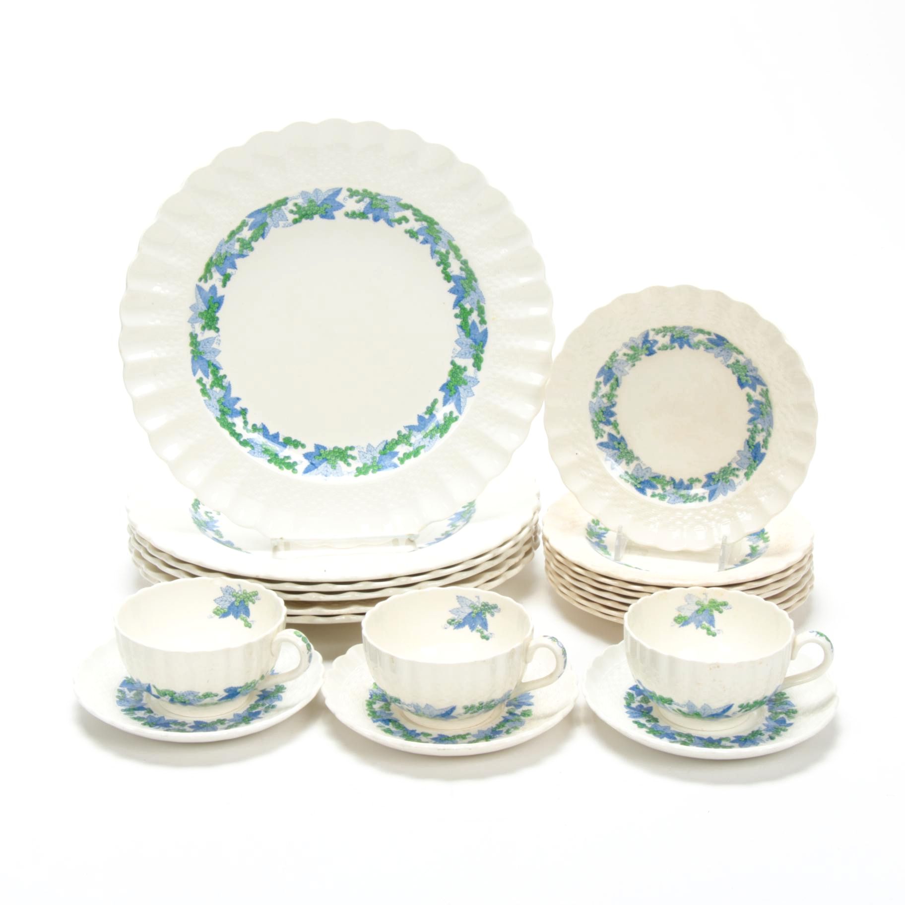 Copeland Spode "Valencia Blue Green" Earthenware Dinnerware