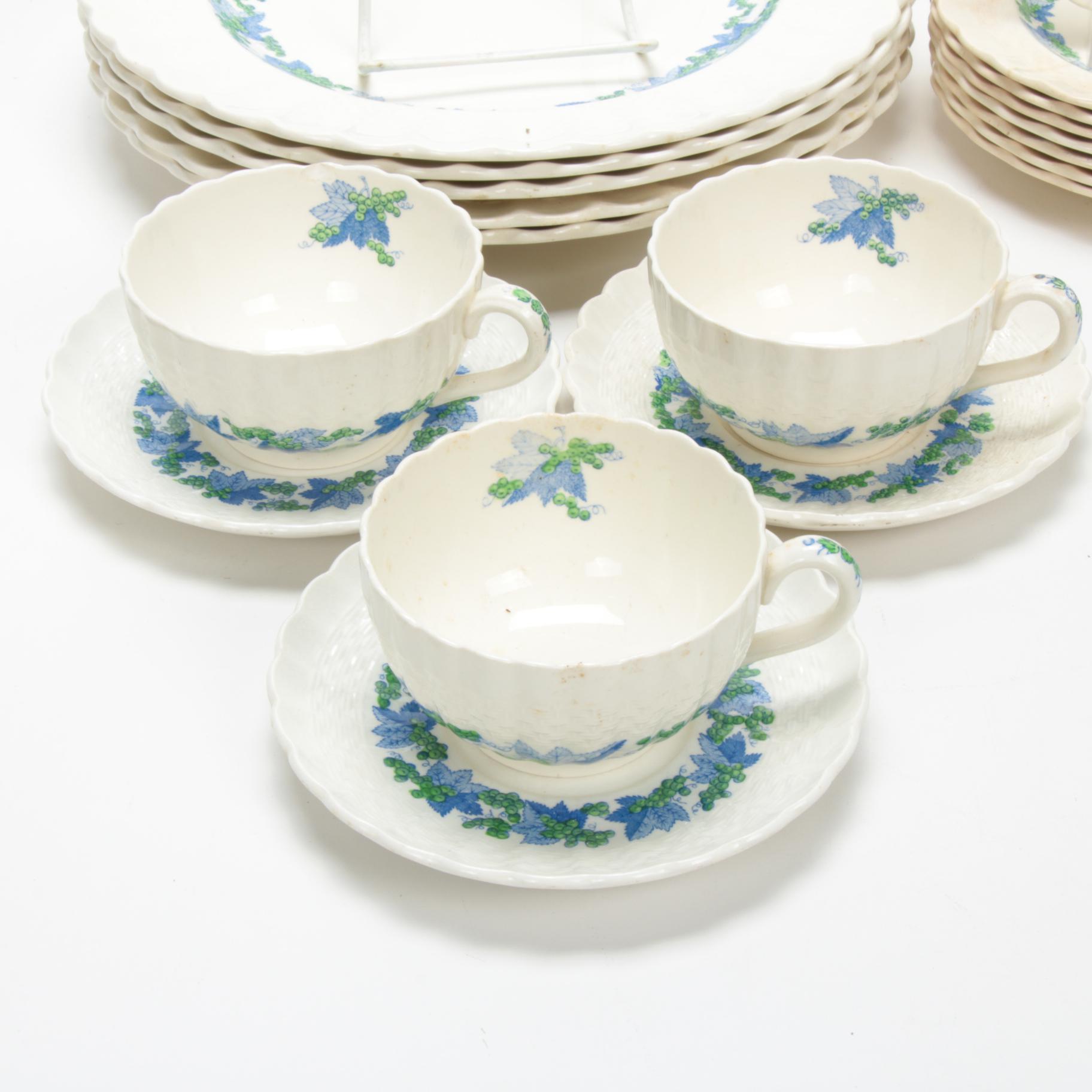 Copeland Spode "Valencia Blue Green" Earthenware Dinnerware