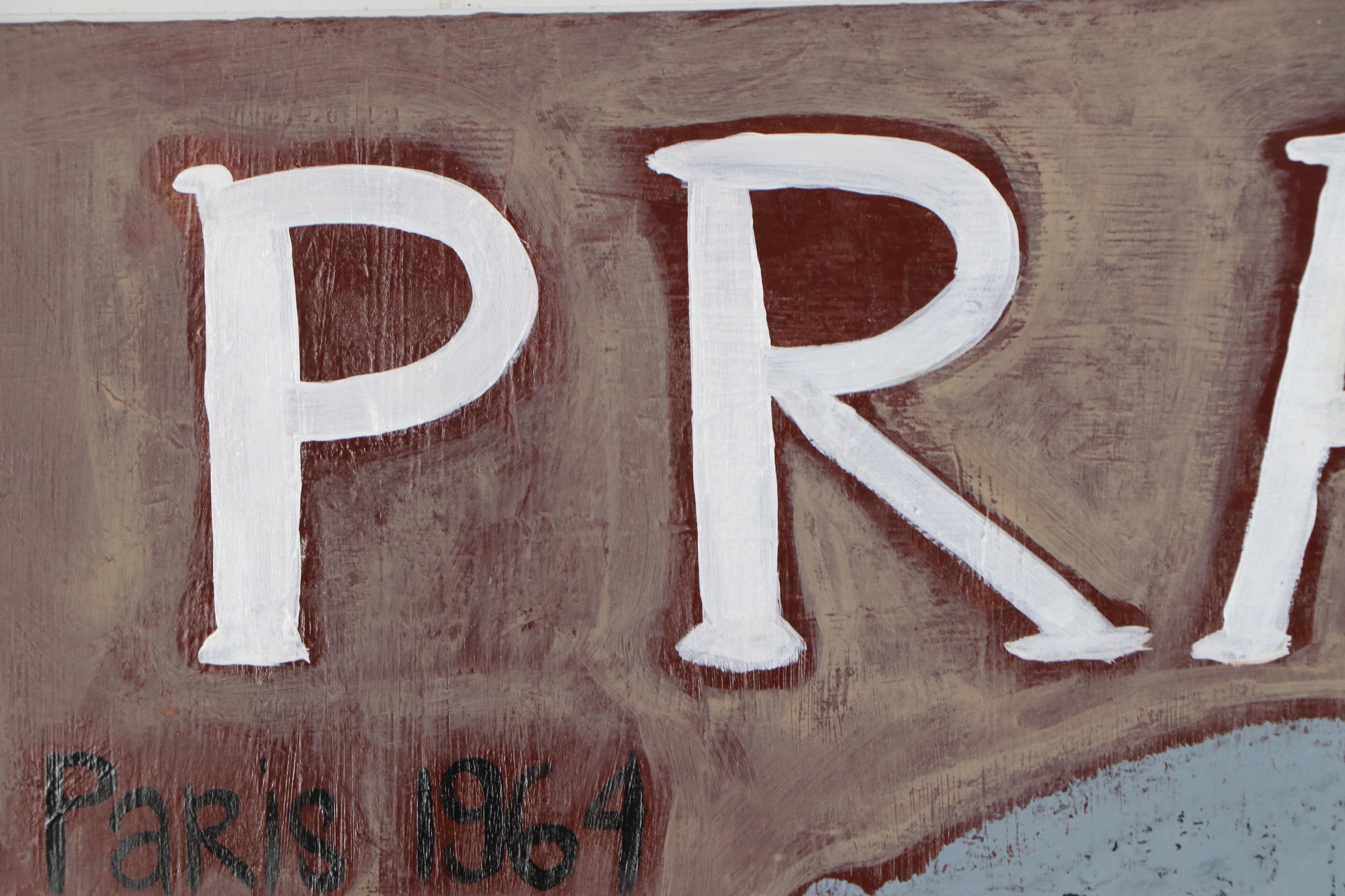 Jordan Howell Acrylic Mixed Media Painting "Prada in Paris 1964," 2020