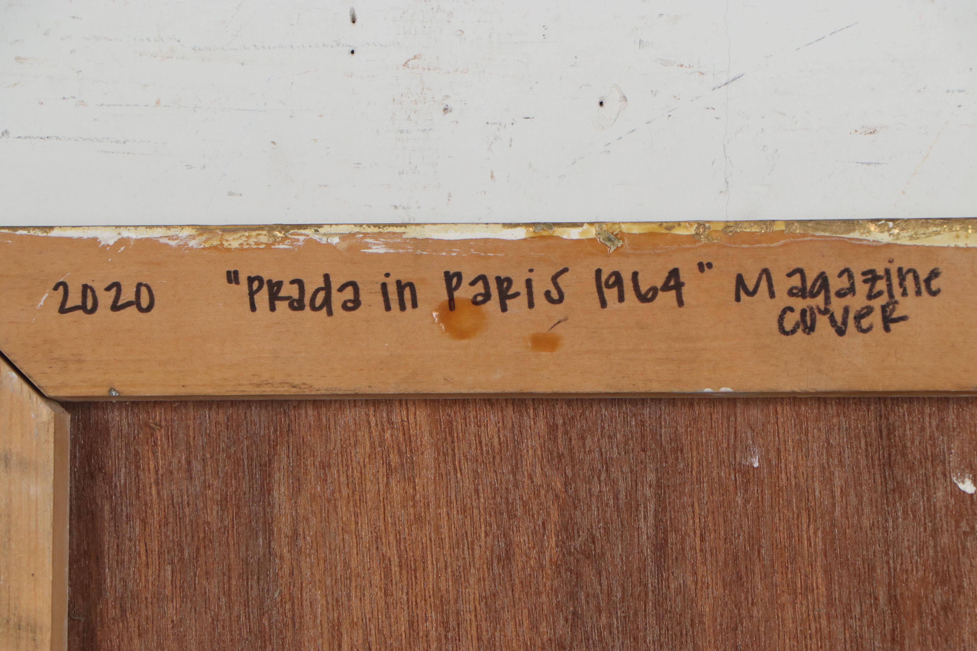 Jordan Howell Acrylic Mixed Media Painting "Prada in Paris 1964," 2020