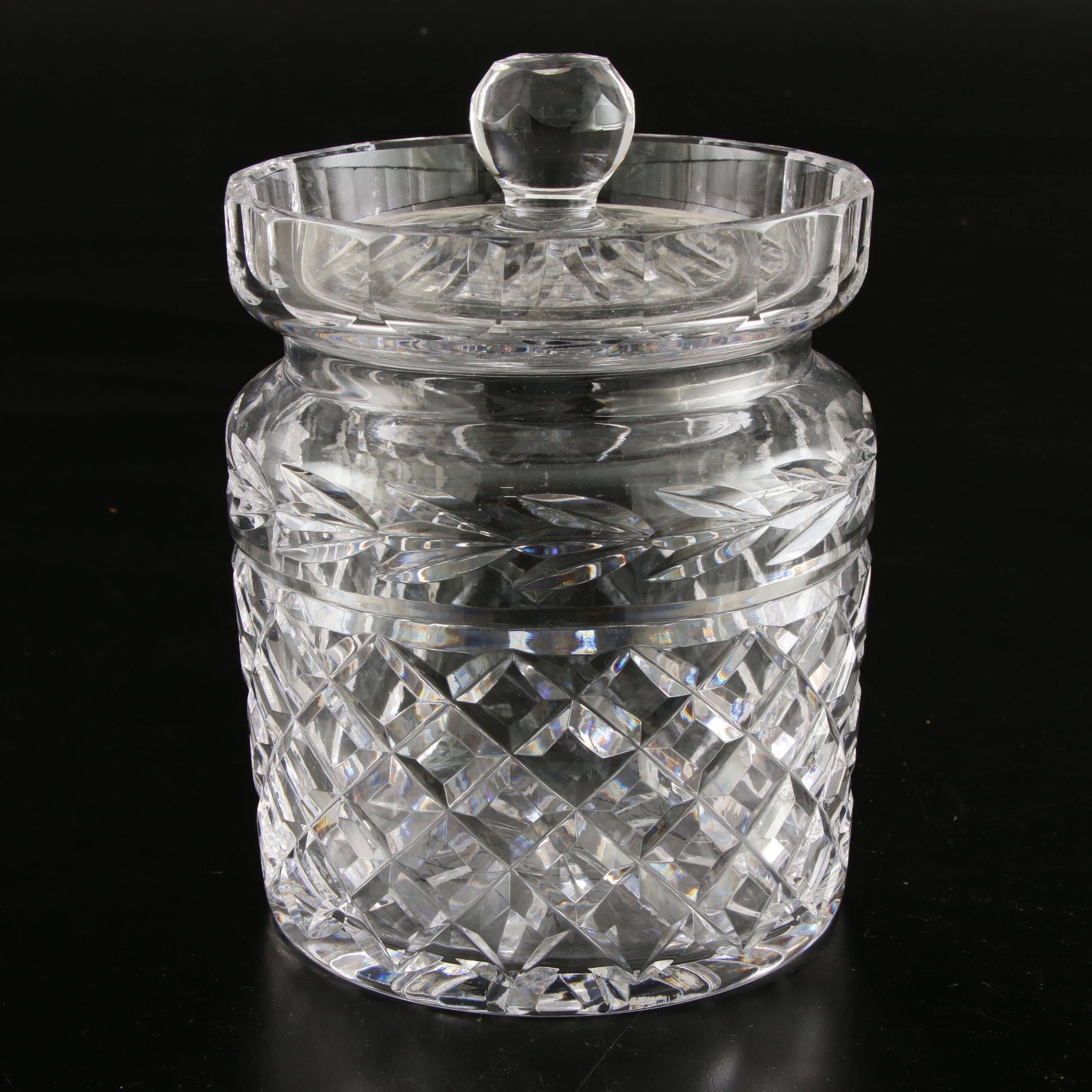 Waterford Giftware Bowl, Lidded Jar with a Marquis by Waterford "Bermuda" Bowl