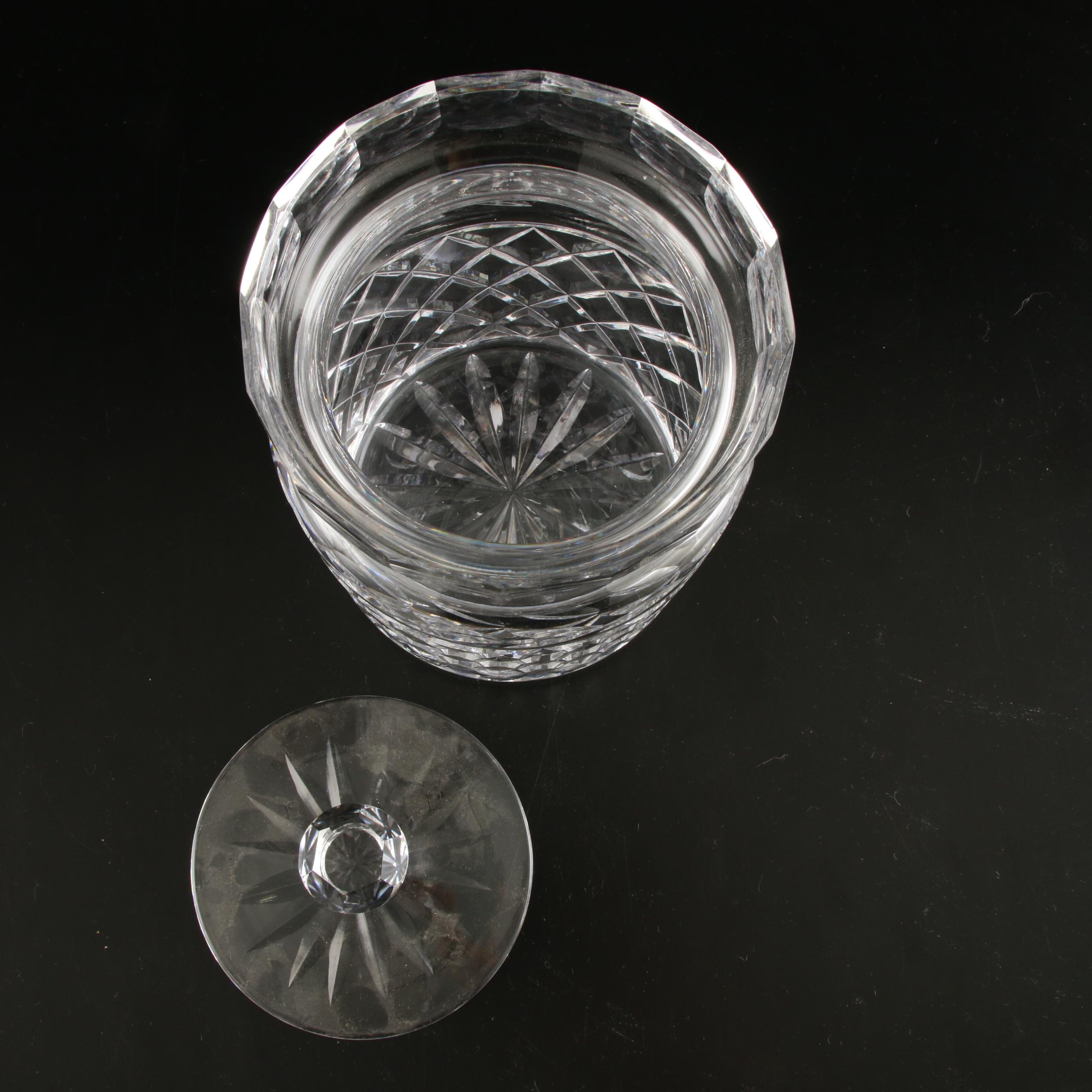 Waterford Giftware Bowl, Lidded Jar with a Marquis by Waterford "Bermuda" Bowl